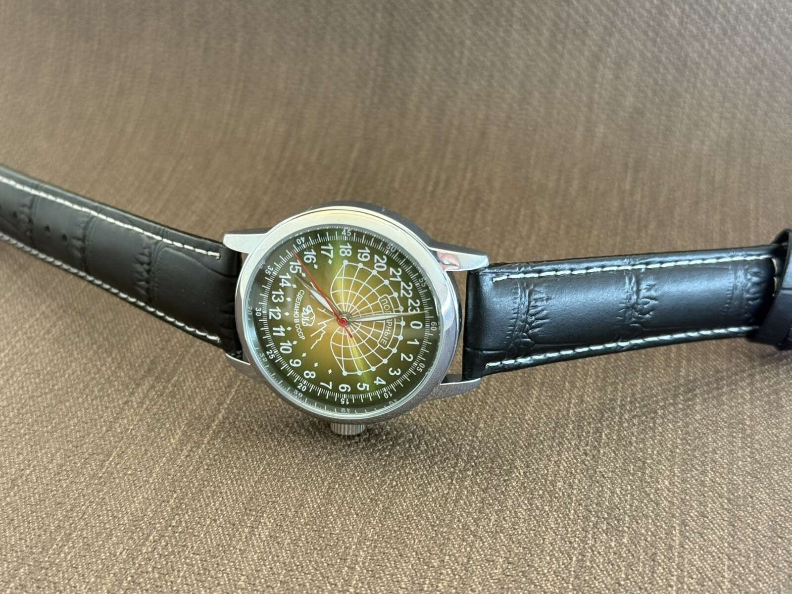 Watch Raketa 24h Automatic Wrist Men Russian Soviet USSR Polar Day Vintage Rare
