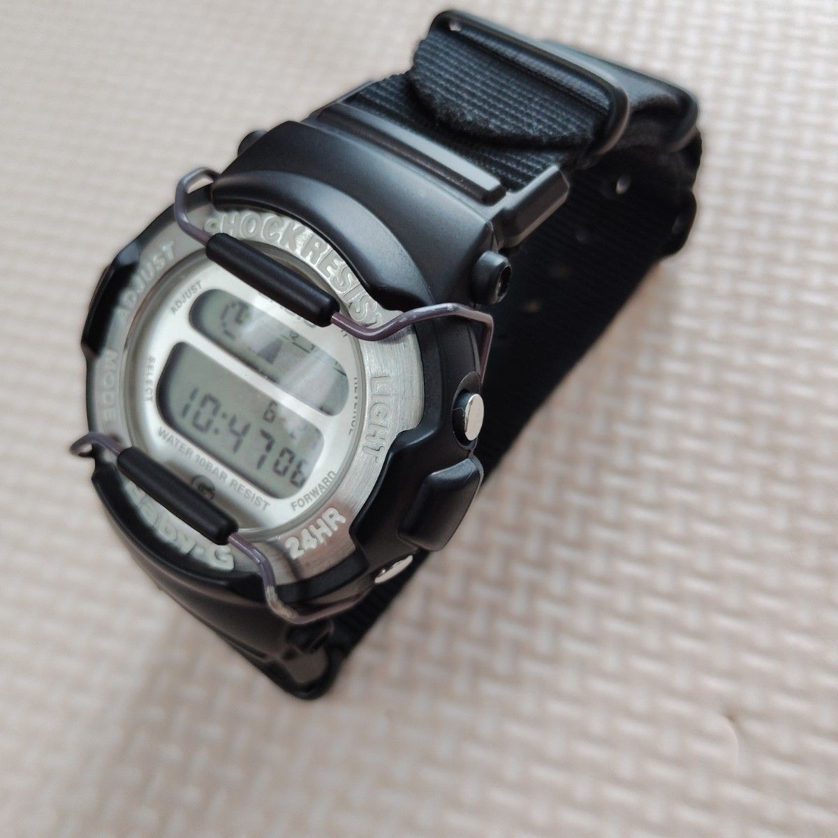 CASIO Baby G BG 1000 Dyed Custom Black NATO Strap