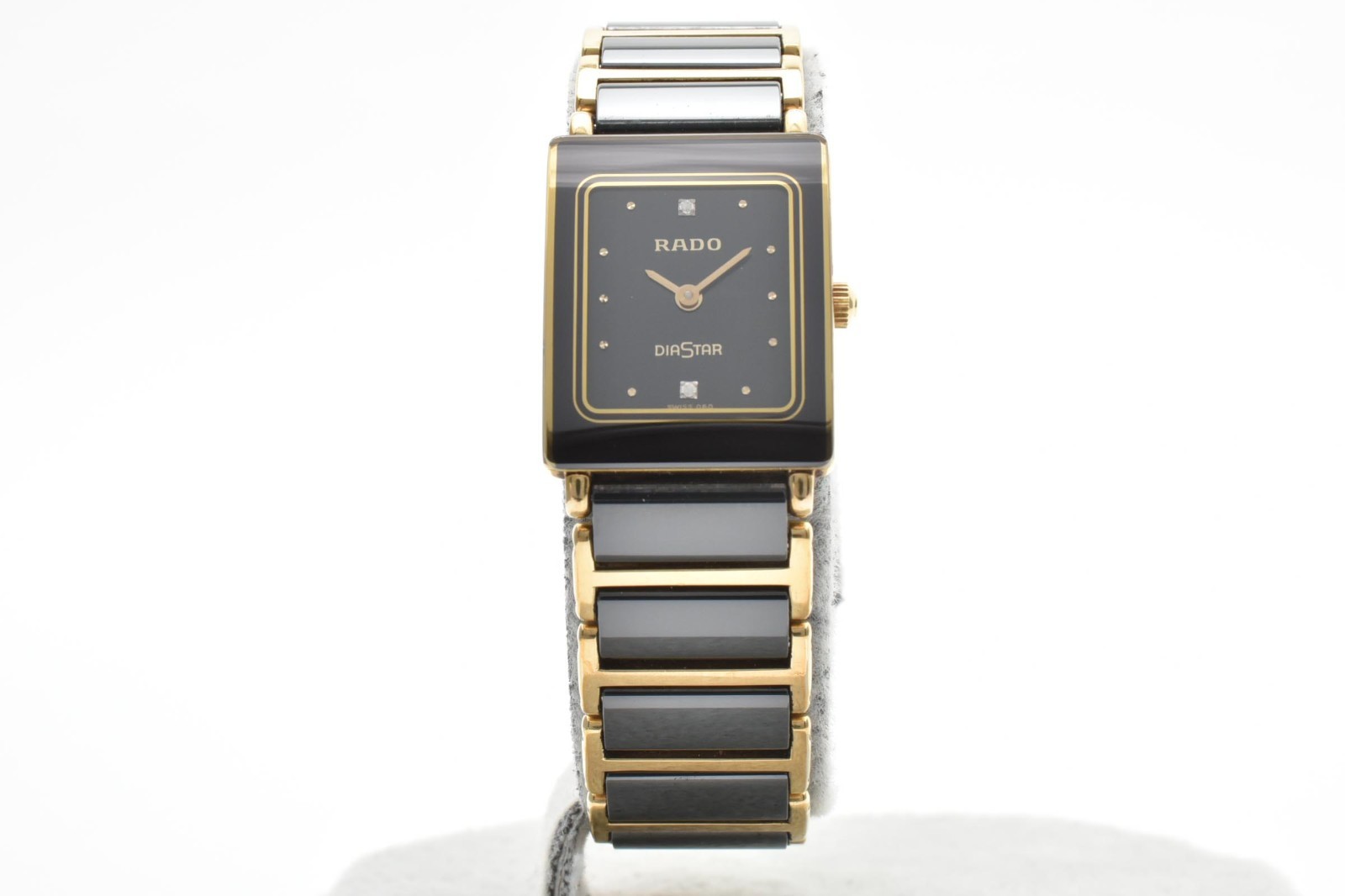 [N MINT] RADO Diastar 153.0249.3 2P Diamond Gold 18mm Qz Ladies Watch JAPAN