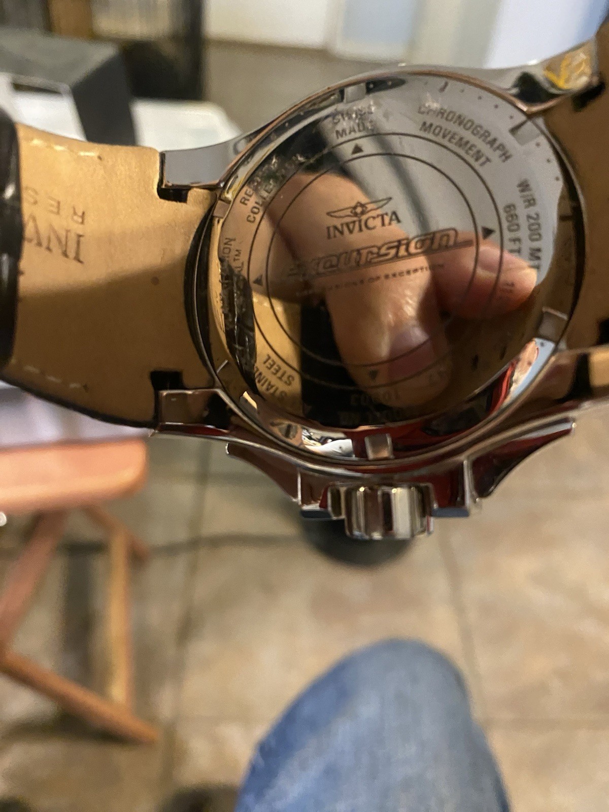 Invicta Reserve Men’s Quartz Chronograph Date 200m 50mm Silver Dial Box