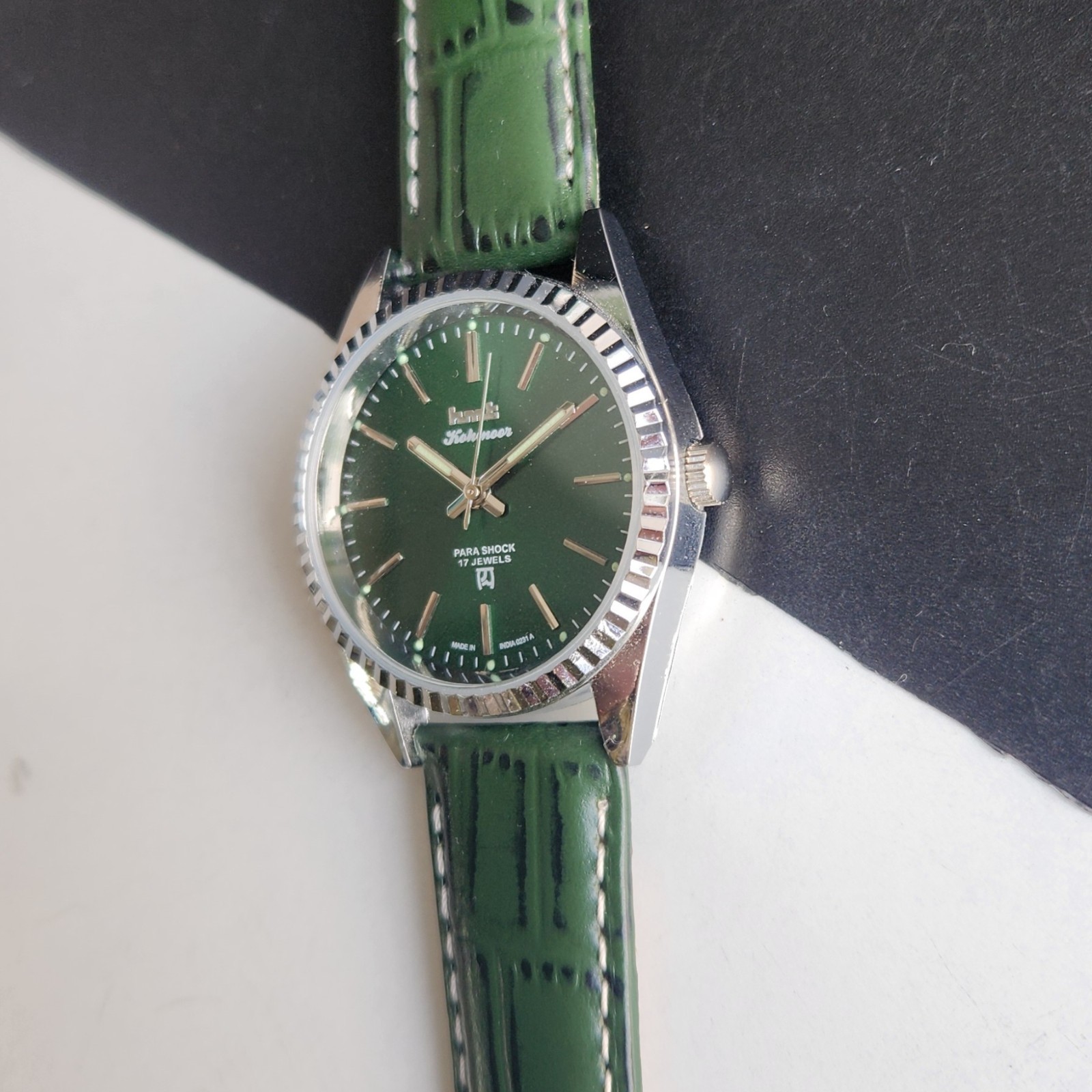 Vintage HMT Kohinoor Fluted Bezel Mechanical Hand Winding Wrist Watch A05