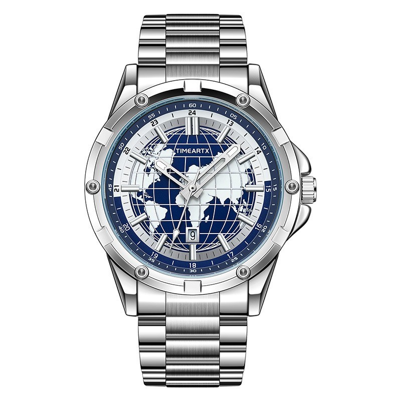 TIMEARTX Luminous, Water-resistant Earth Quartz Watch