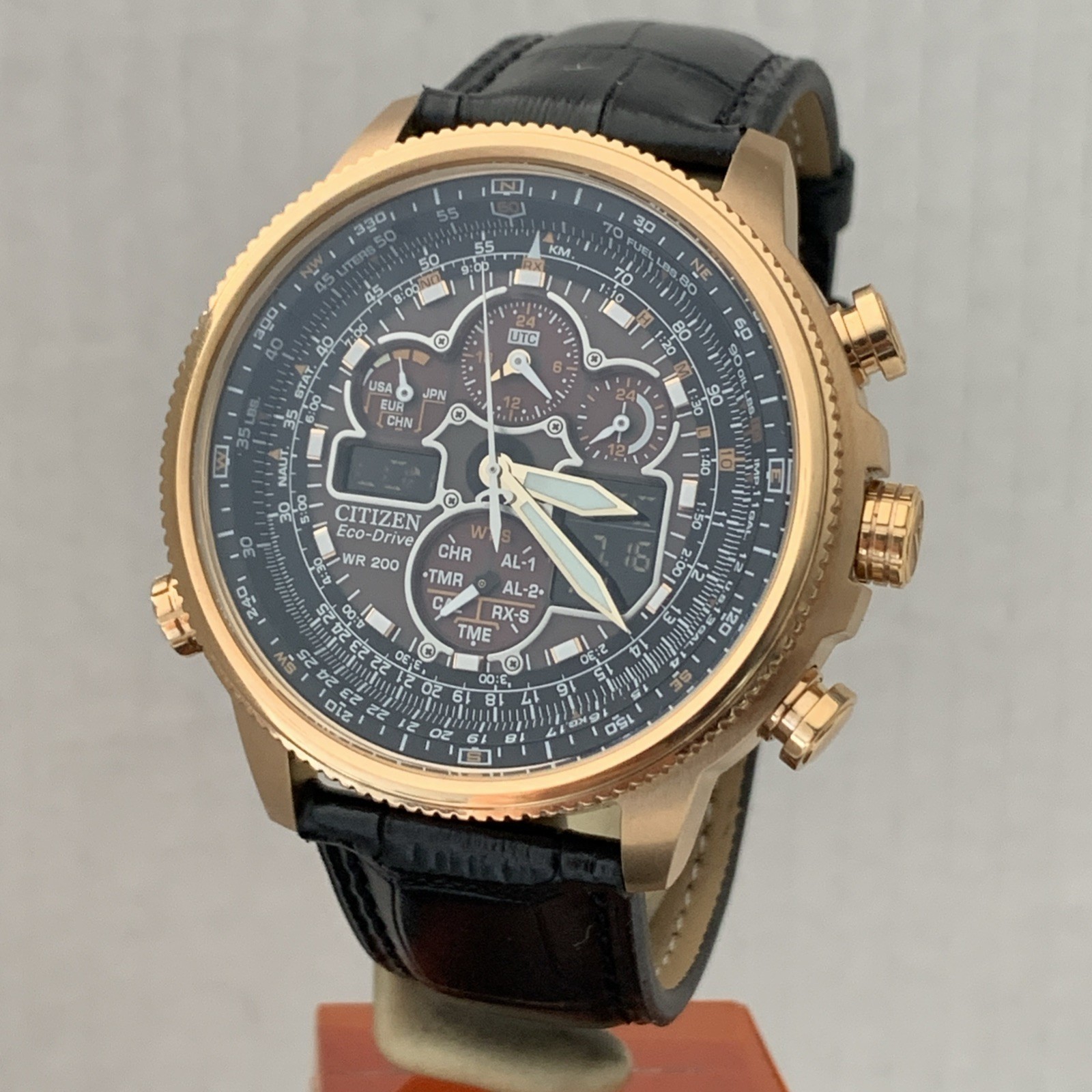 Citizen Men’s Navihawk Eco Drive R.Controlled A-T Rose Gold PVD Watch JY8033-51E