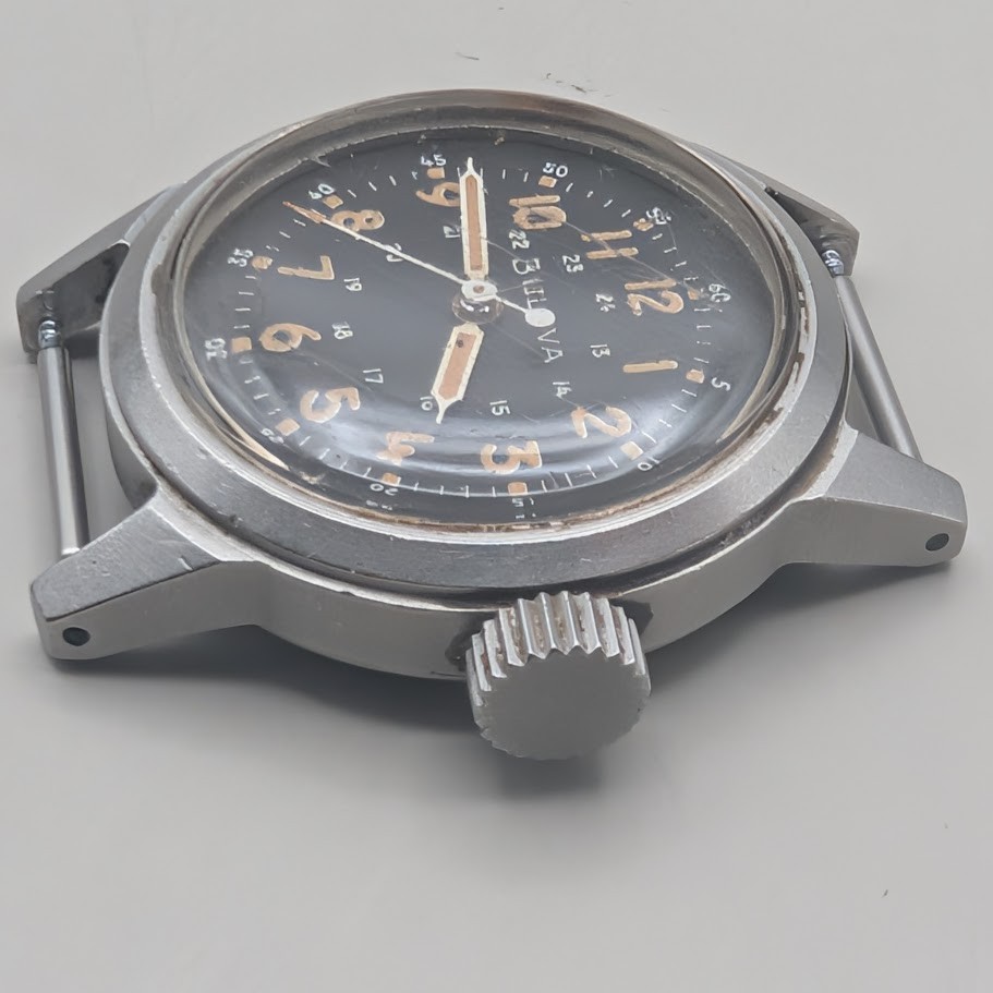 Vintage Bulova A17A Navigator Military Watch MIL-W-6433A Runs 32mm