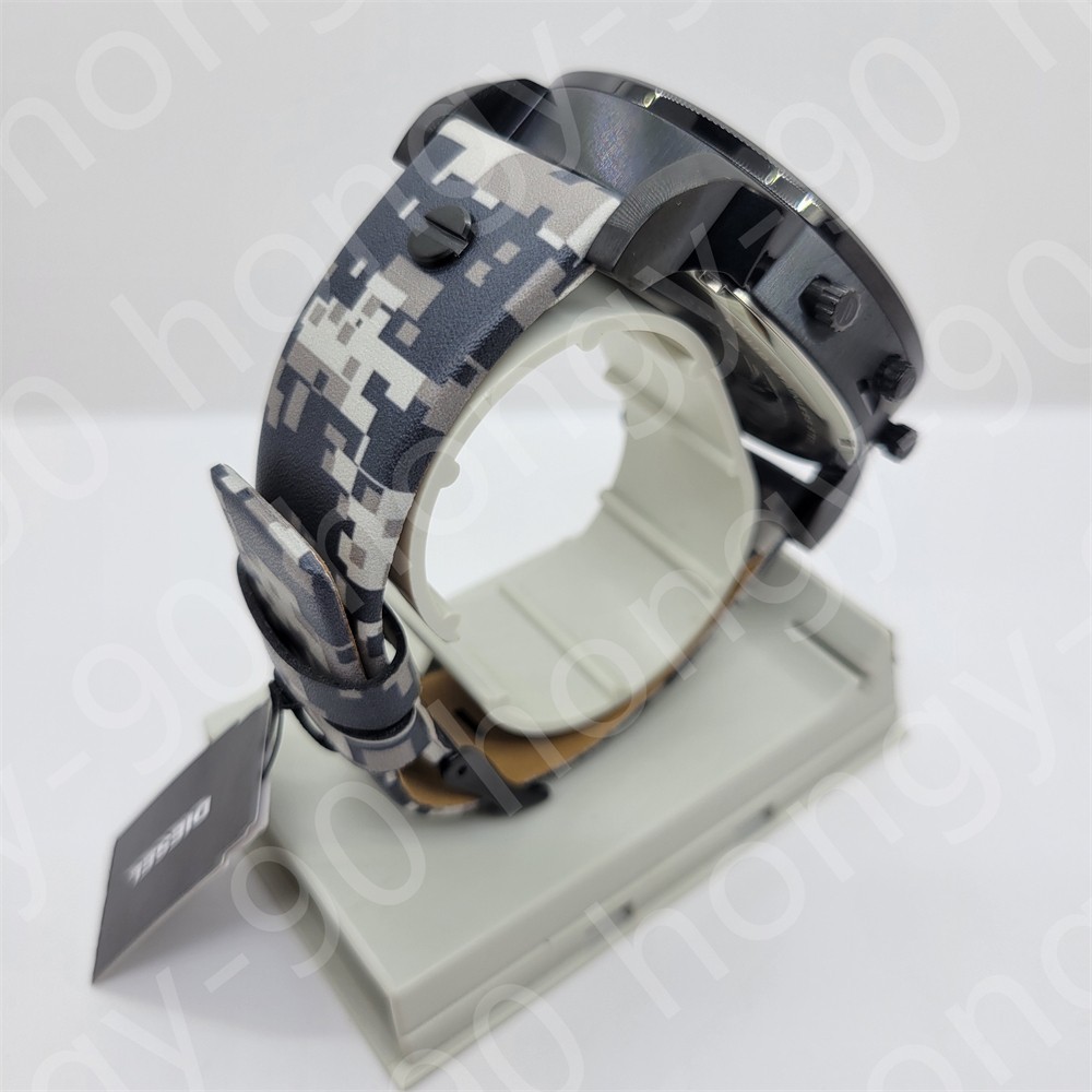 Diesel DZ7311 Mr.Daddy 2.0 Black Chronograph Multicolor Leather Band Men’s Watch