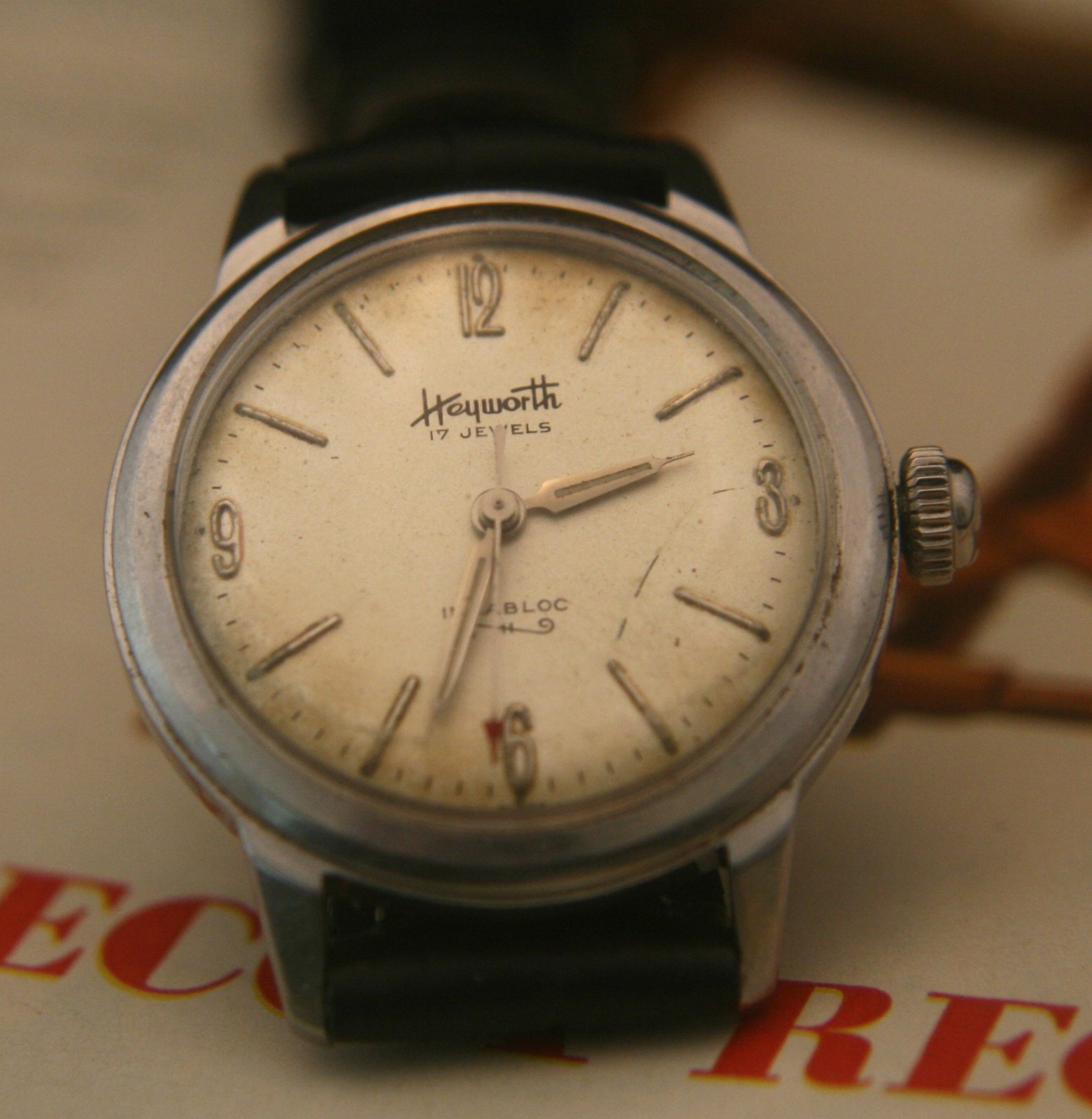 Men’s 1950’s vintage Heyworth 17 jewel Swiss incabloc wristwatch, running well
