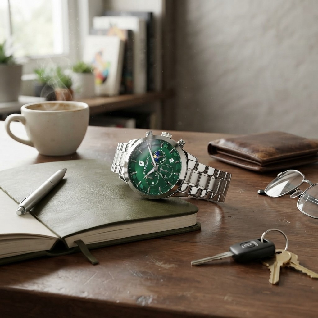 Luxurious Men’s Wrist Watch – Chronograph Style, Waterproof & Elegant Design