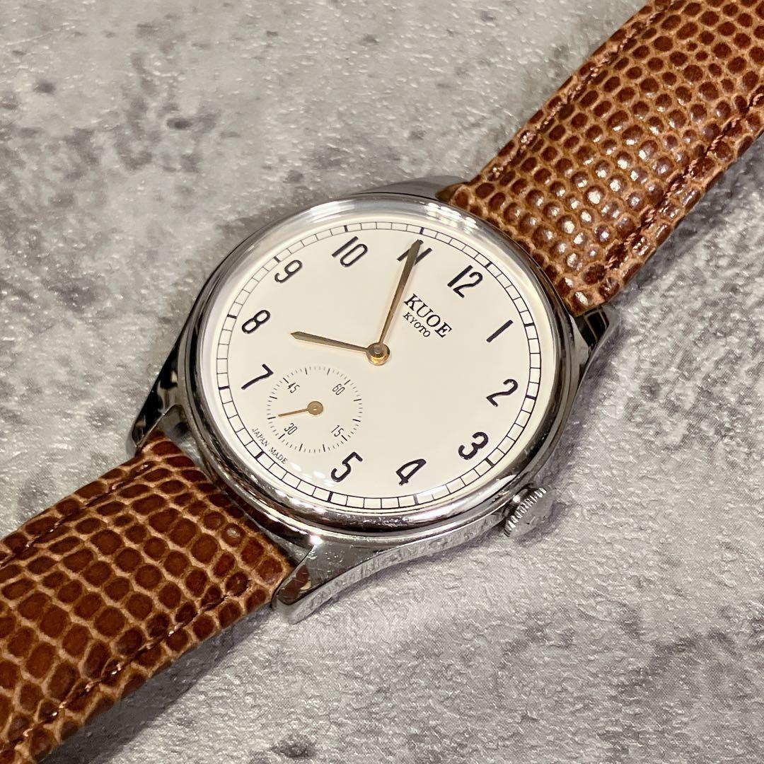 KUOE Kyoto Old Smith 90-001 Watch Stainless Steel Leather Working from Japan