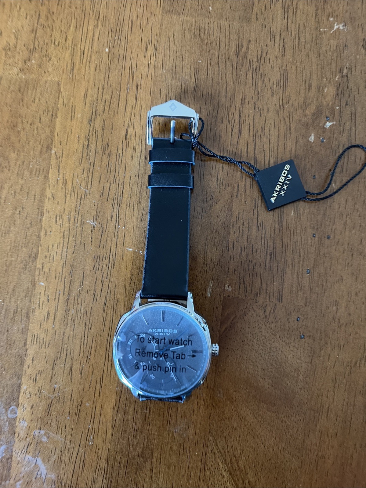 Spring Release Men’s Akribos XXIV AK1022SSBK Multifunction Black Leather Watch