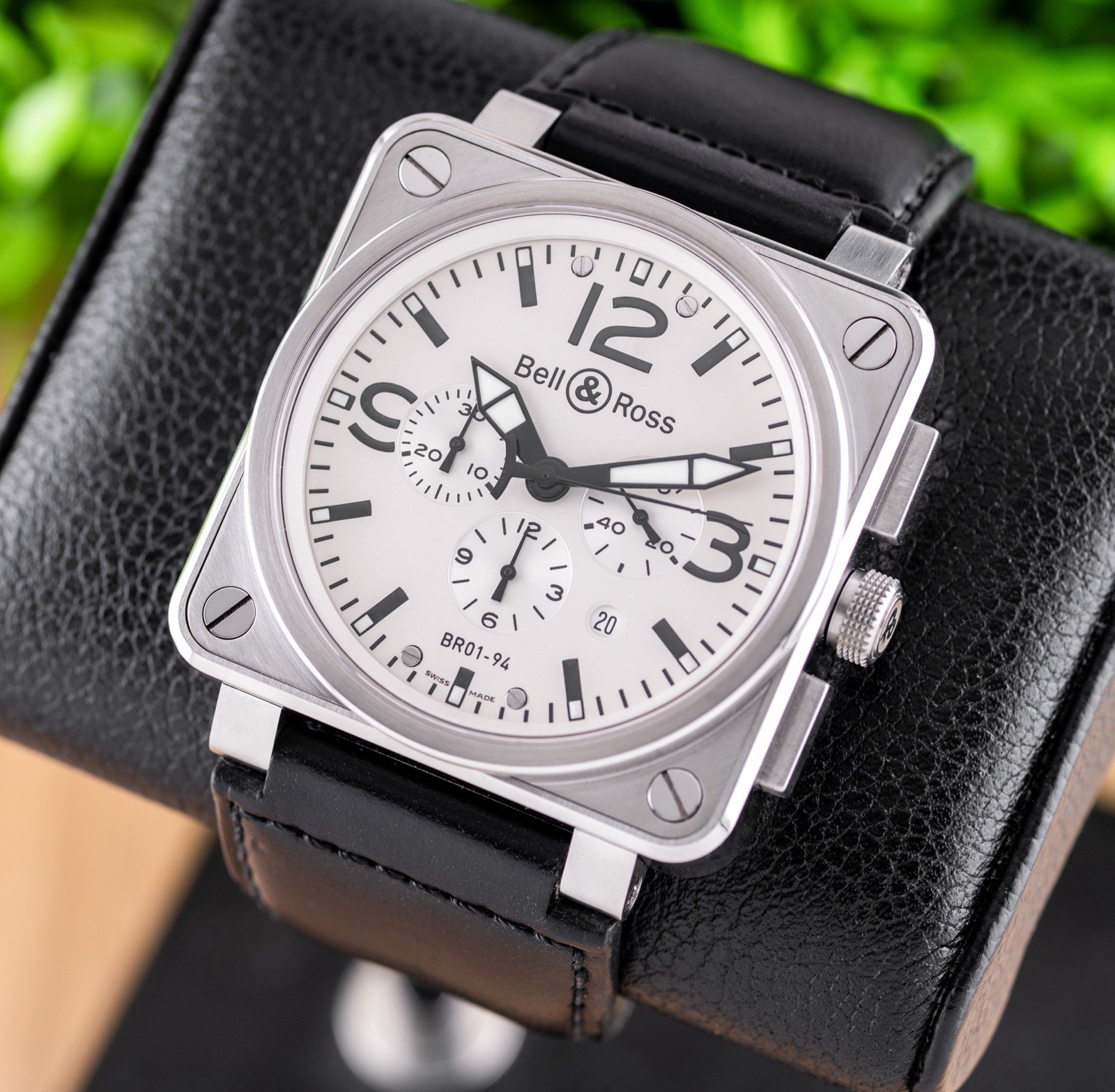 Bell & Ross BR01-94 Chronograph Silver Dial with Box & Papers!!