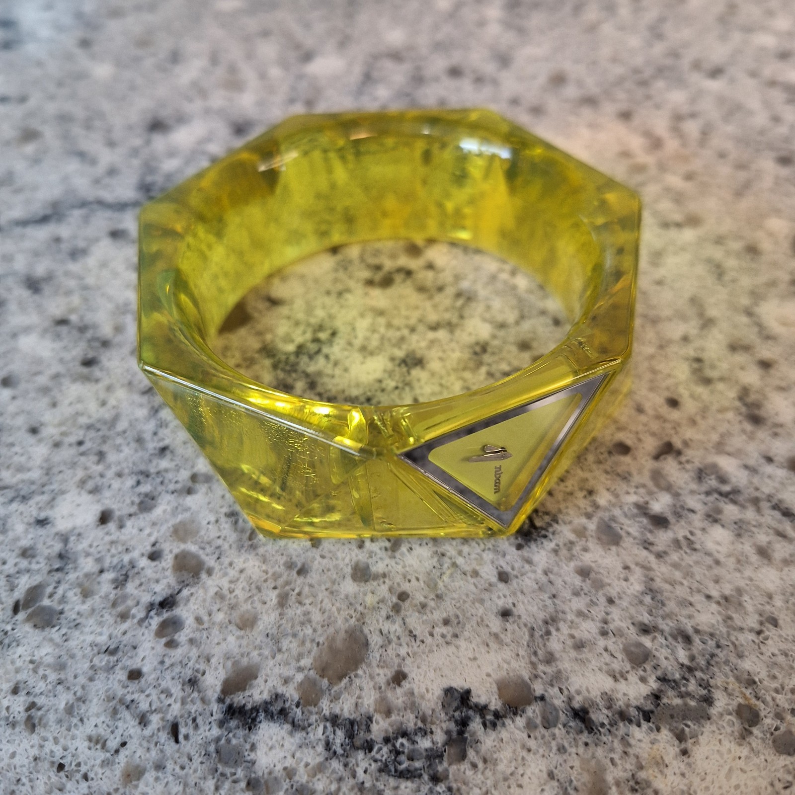 Nixon The Tribella Watch Clear Lime Polycarbonate Japanese Quartz Glows
