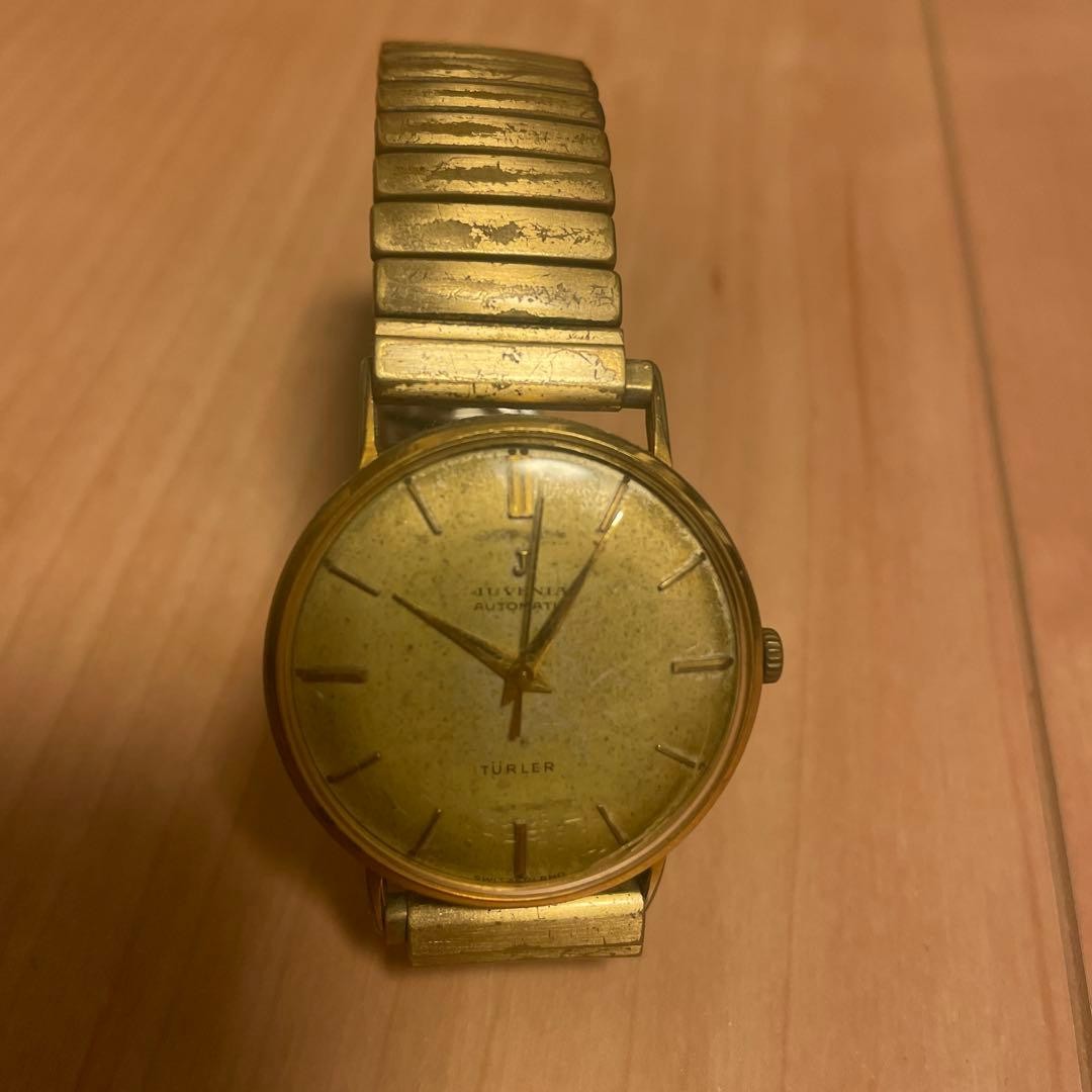 JUVENIA TURLER Automatic Unisex Adults Wristwatch Gold / Green Working