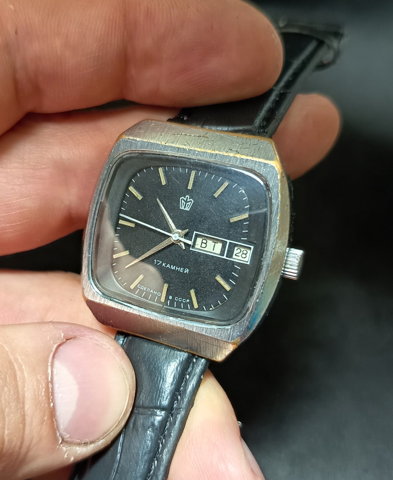 Vintage Men’s watch Poljot 17 jewels mechanical Soviet USSR