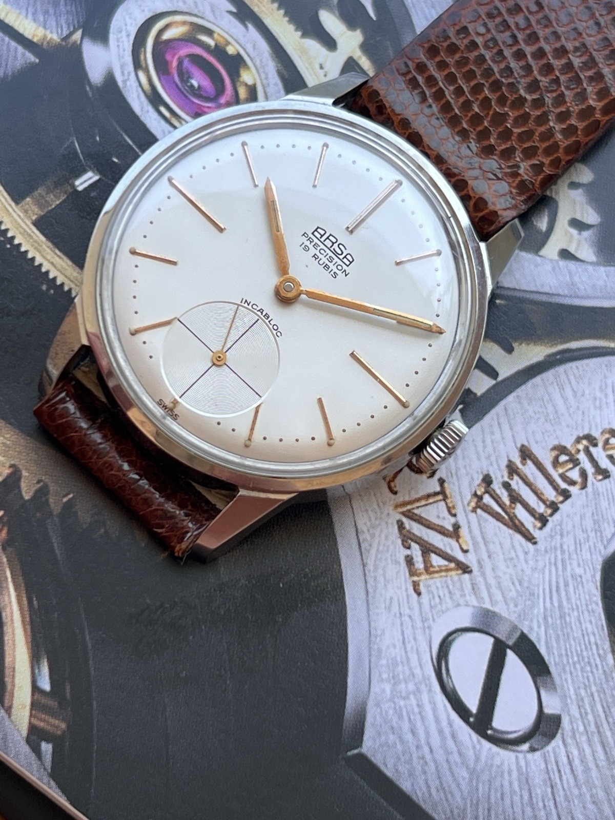 ARSA Precision Vintage Men’s Watch 19 Jewels Manual Wind NOS New Old Stock Swiss