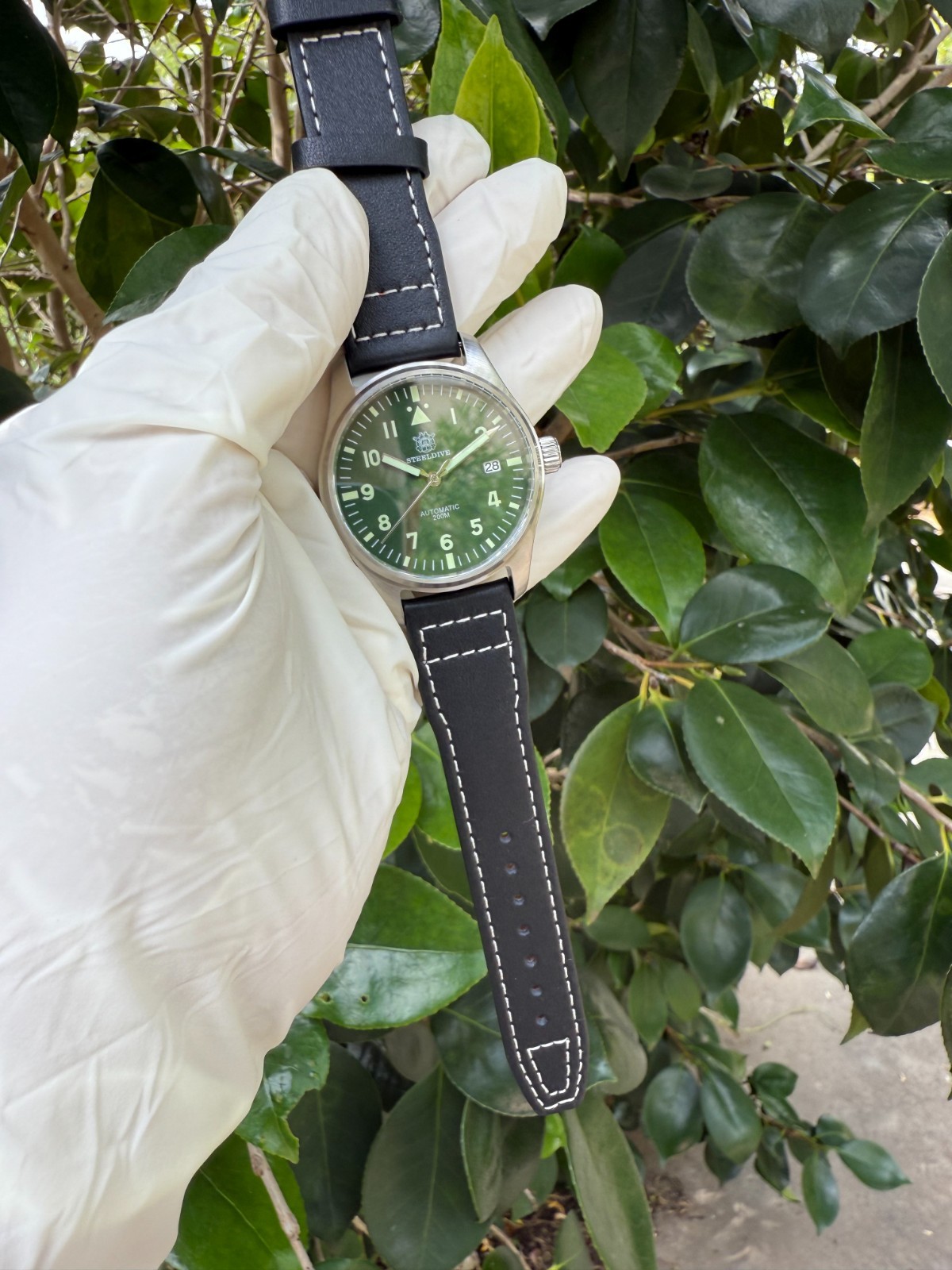 Steeldive SD1940, Mark XVIII Flieger, NH35, Sapphire,Green,Lume,200m Diving,BNIB