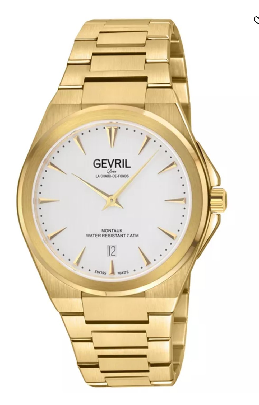 Gevril Men’s 49903B Montauk Gold 40mm Watch