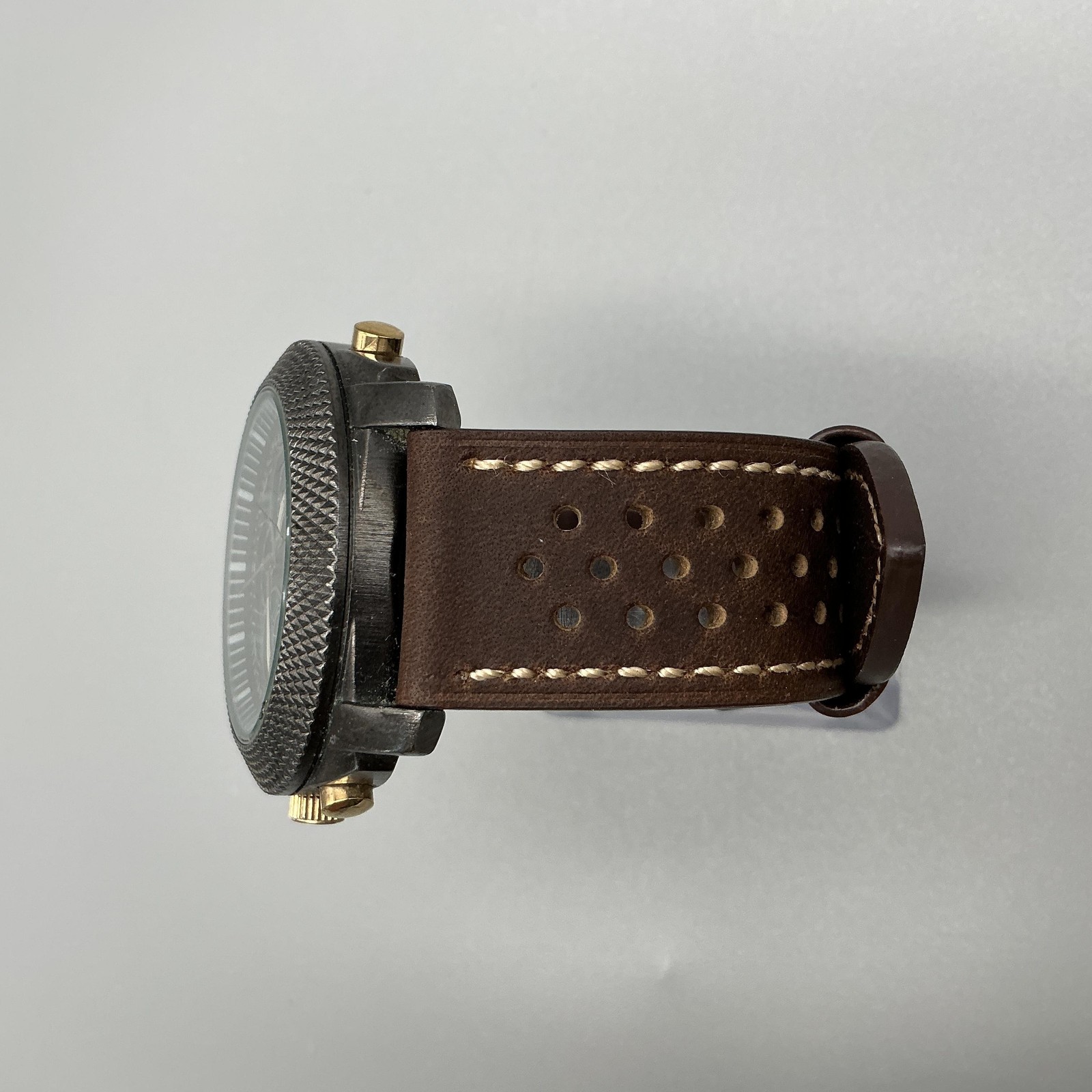 Kenneth Cole Reaction Mens Watch 46mm Analog Digital Cracked Crystal New Battery