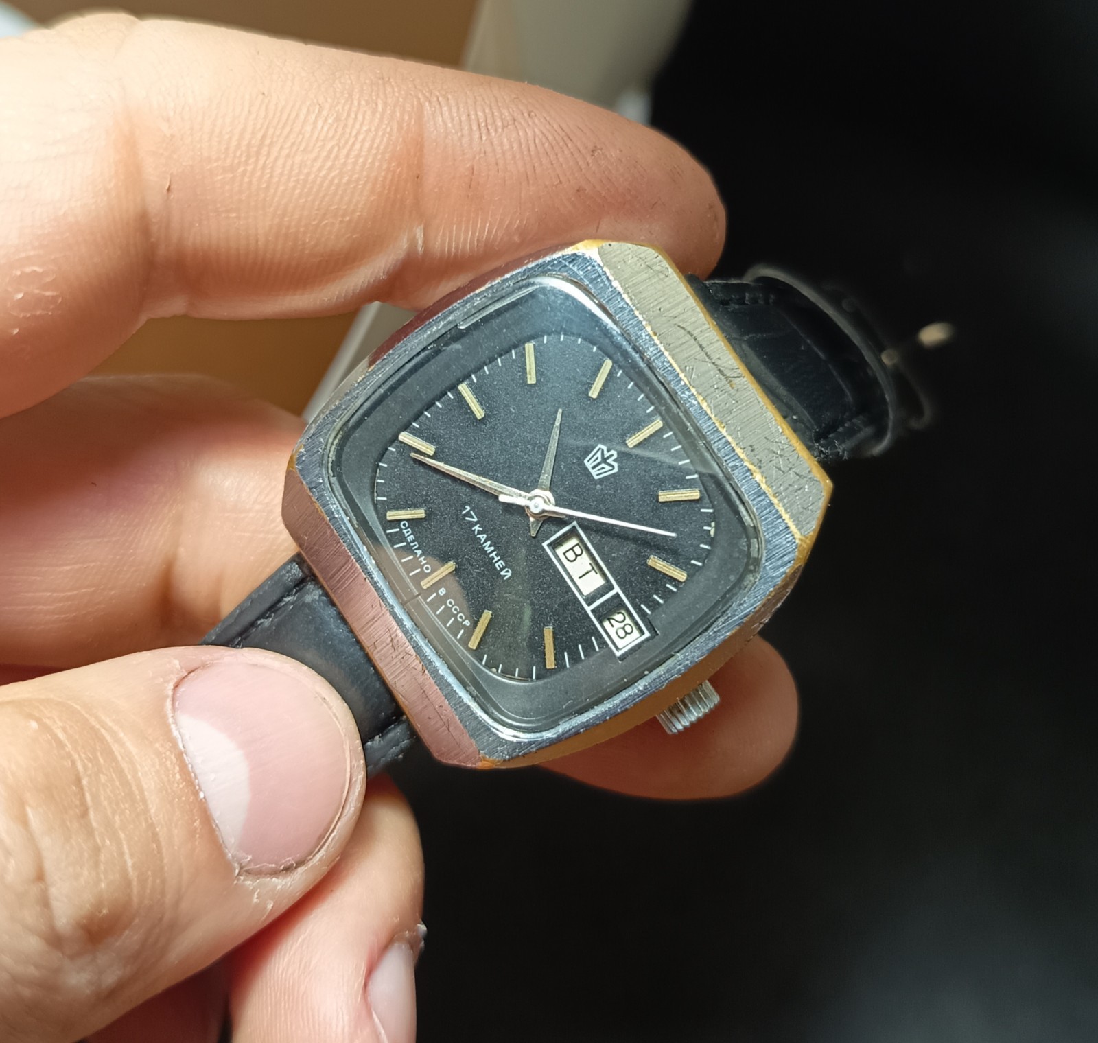 Vintage Men’s watch Poljot 17 jewels mechanical Soviet USSR