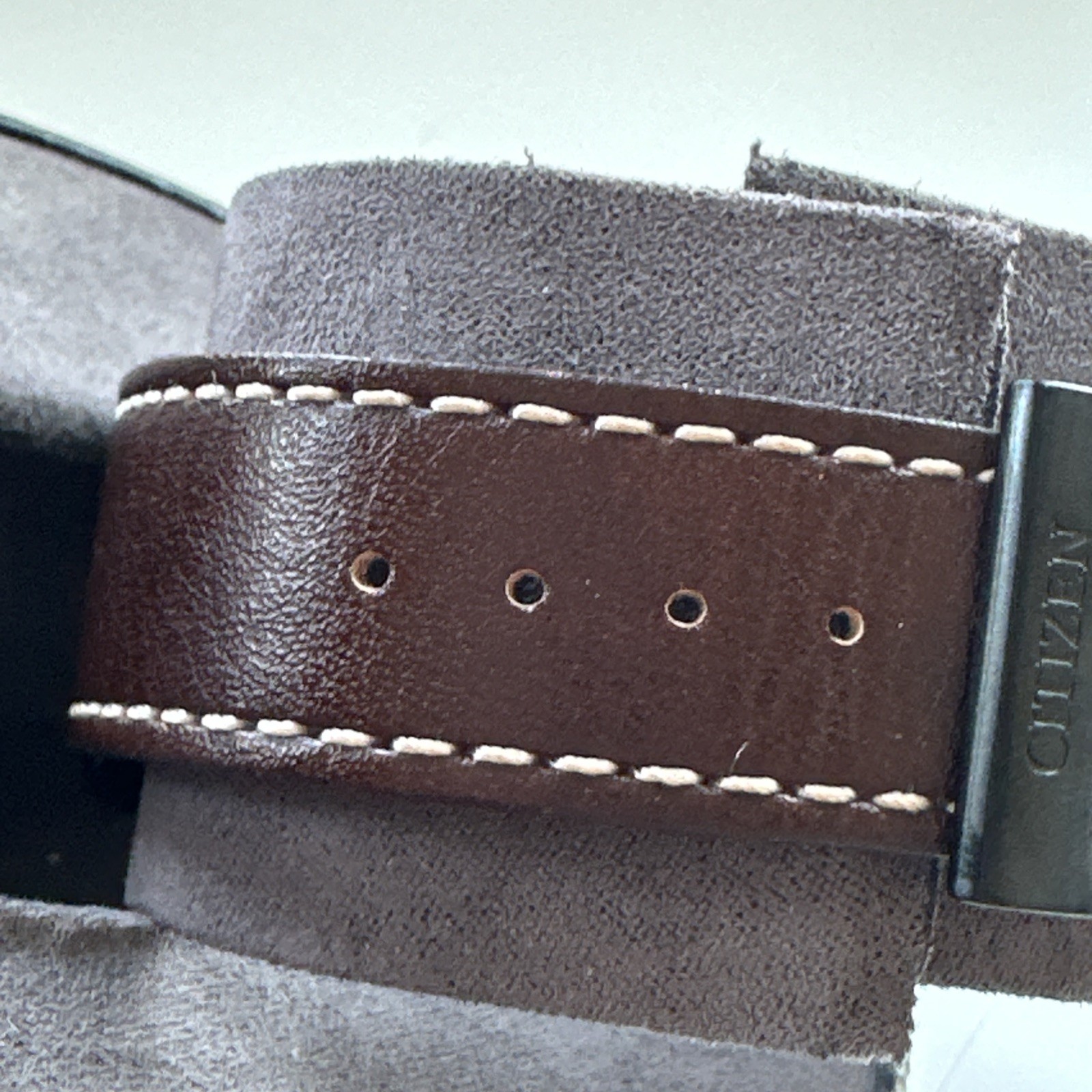 Citizen Men’s Garrison Day Date Window Brown Eco-Drive Watch 42MM BM8478-01L