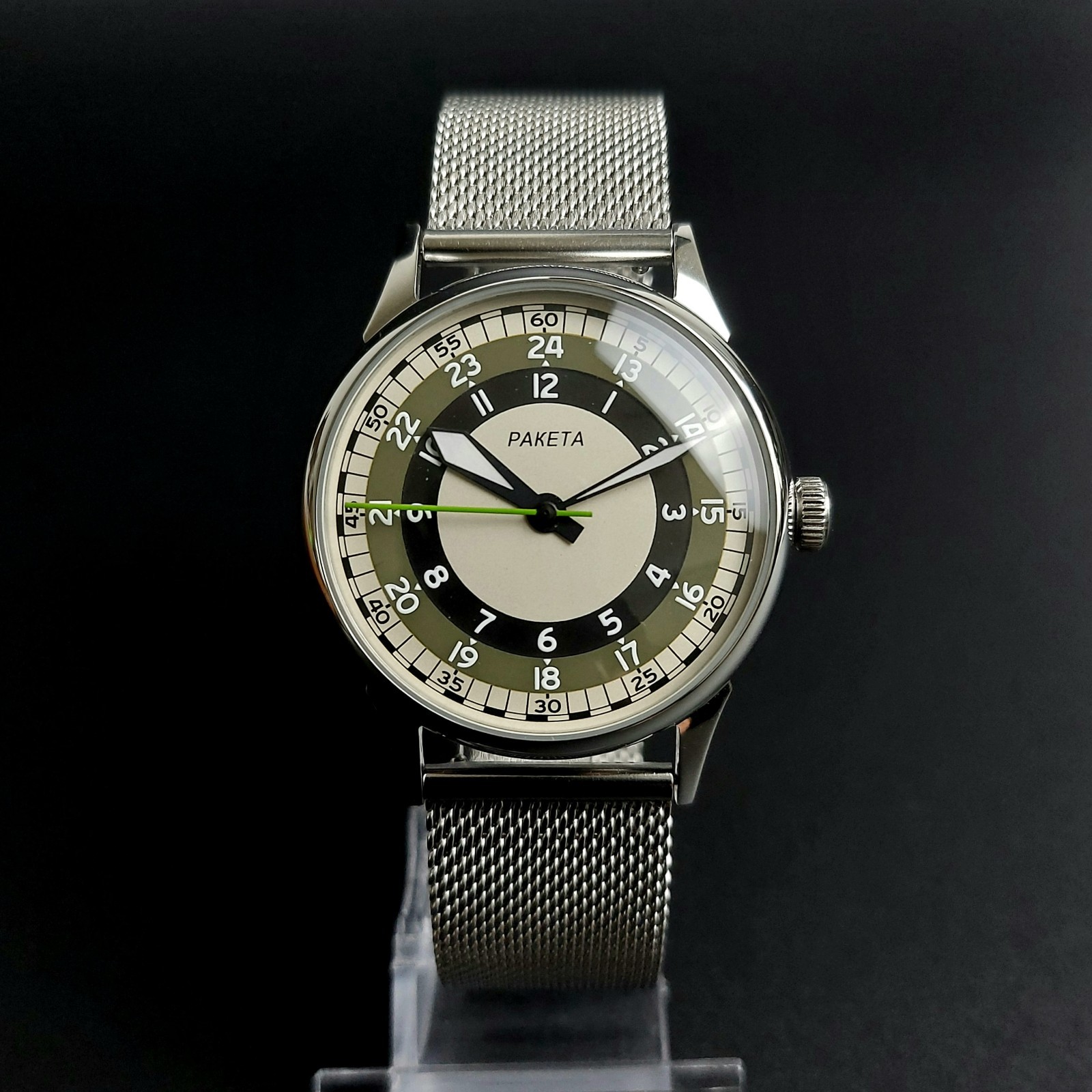 Vintage Raketa Mechanical Men’s Wristwatch USSR Soviet Raketa Watch Serviced