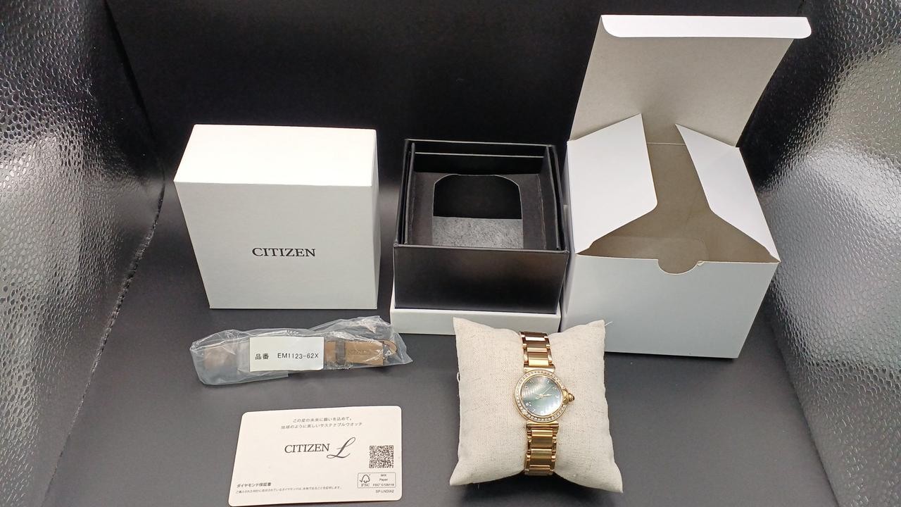 [B1N] Citizen Eco Drive L EM1123-62X Elegant Quartz Ladies Watch [z8w]