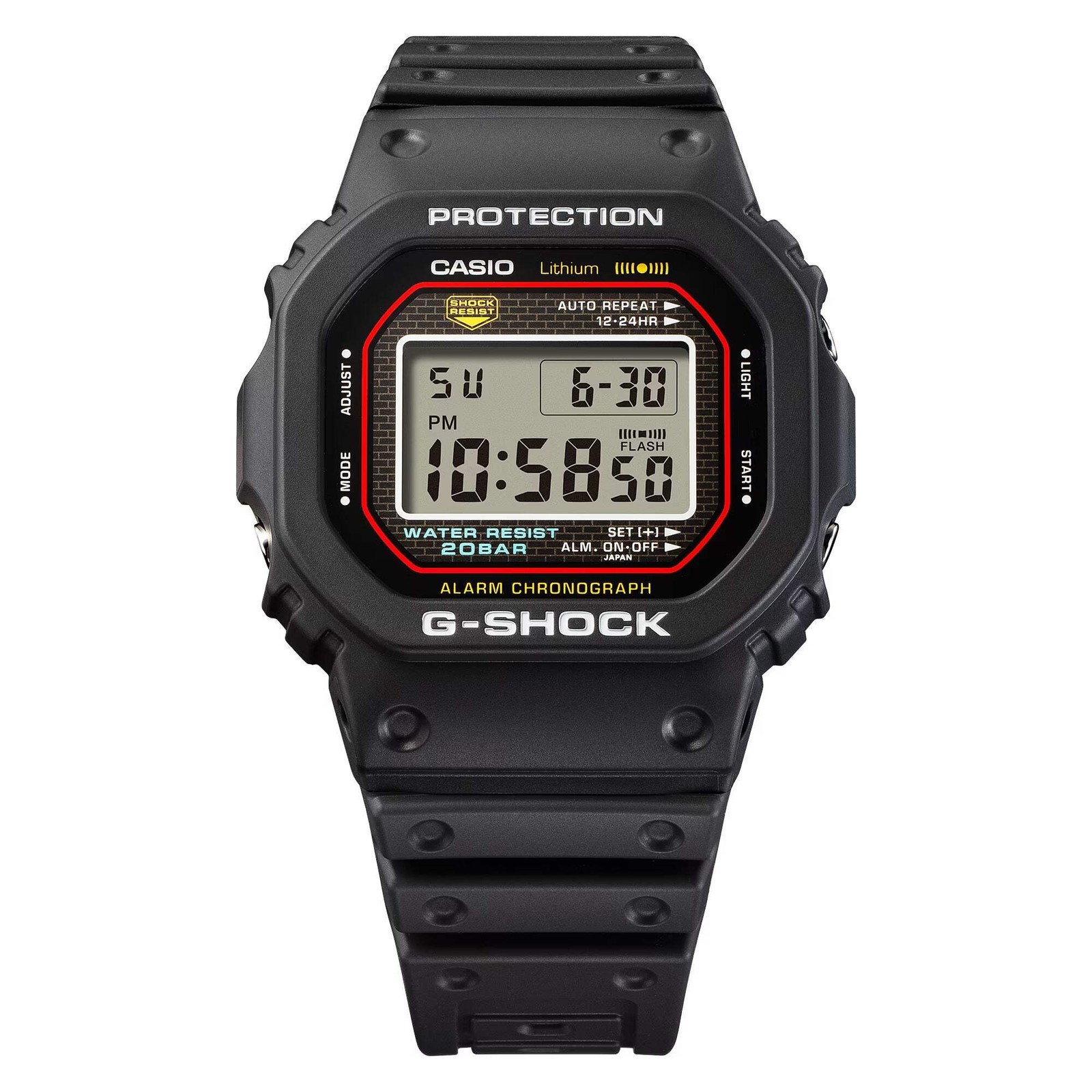Casio G-Shock Digital 5000 Series Black Stainless Steel Watch DW5000R-1A