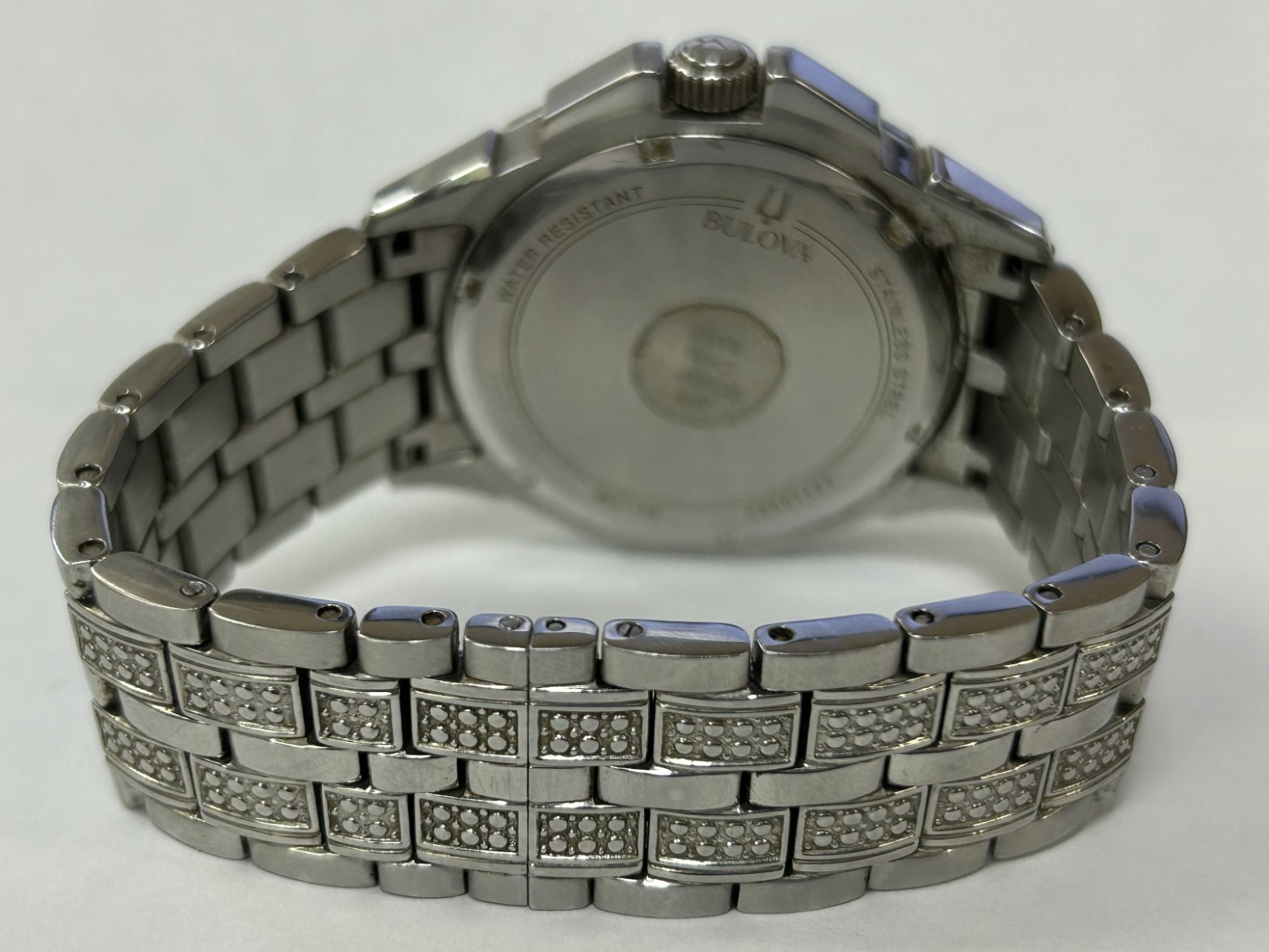 (MA6) Bulova Octava Gem Set Calendar Quartz Wrist Watch Ref 96C134