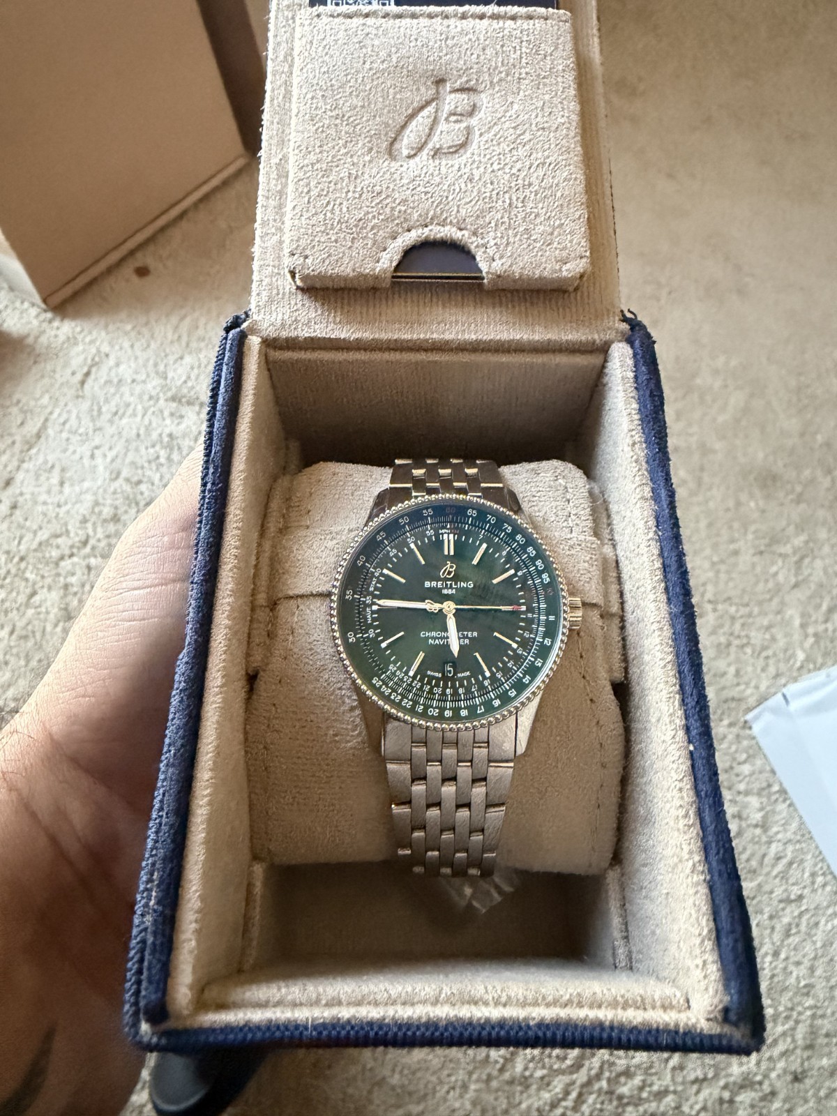 Breitling Navitimer Automatic 41 Green Dial Men’s Watch A17329371L1A1