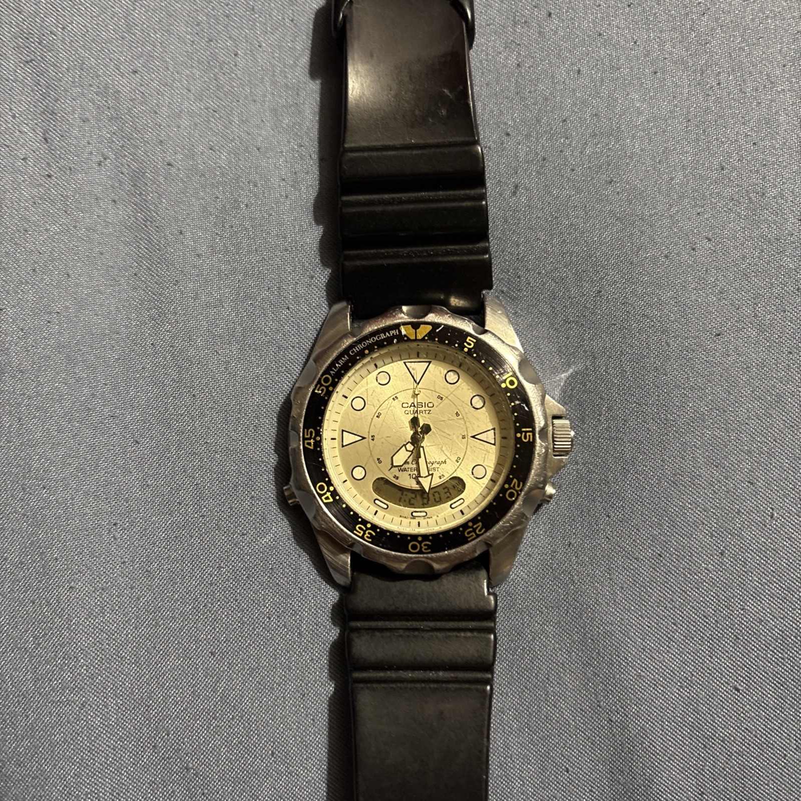 Rare Vintage Casio AD-520 Smiley Mod 388 Ana-digi Watch Arnie Retro Very Nice!!!