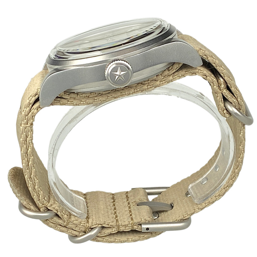 Benrus Classic C1-SB-BE-NT Tan Dial Stainless Steel Date 41MM Men’s Automatic
