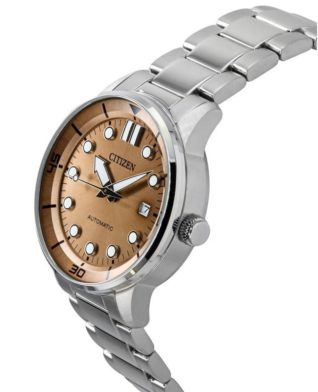 NEW CITIZEN MAN’S BRONZE DIAL AUTOMATIC 40MM STAINLESS STEEL WATCH NJ0191-83X
