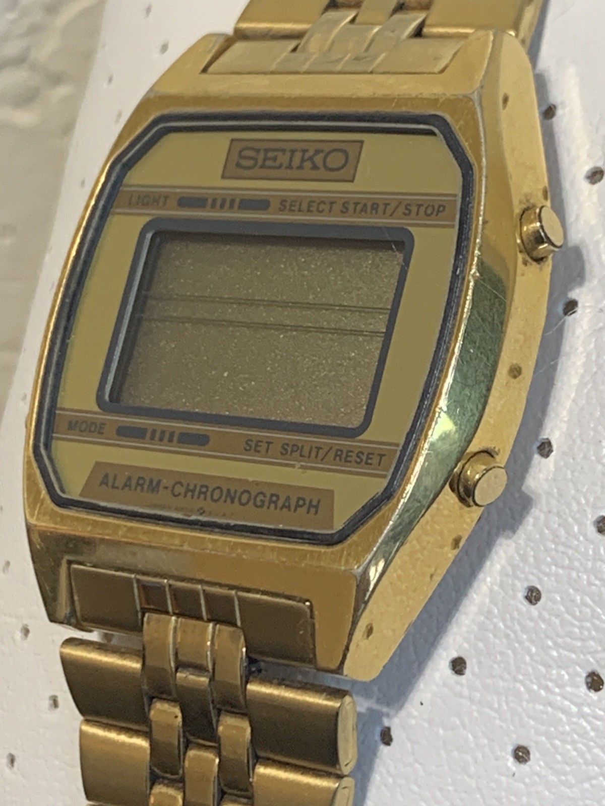 Seiko 1986 Digital Watch A904-5199 A2 Gold Men’s VINTAGE Wristwatch