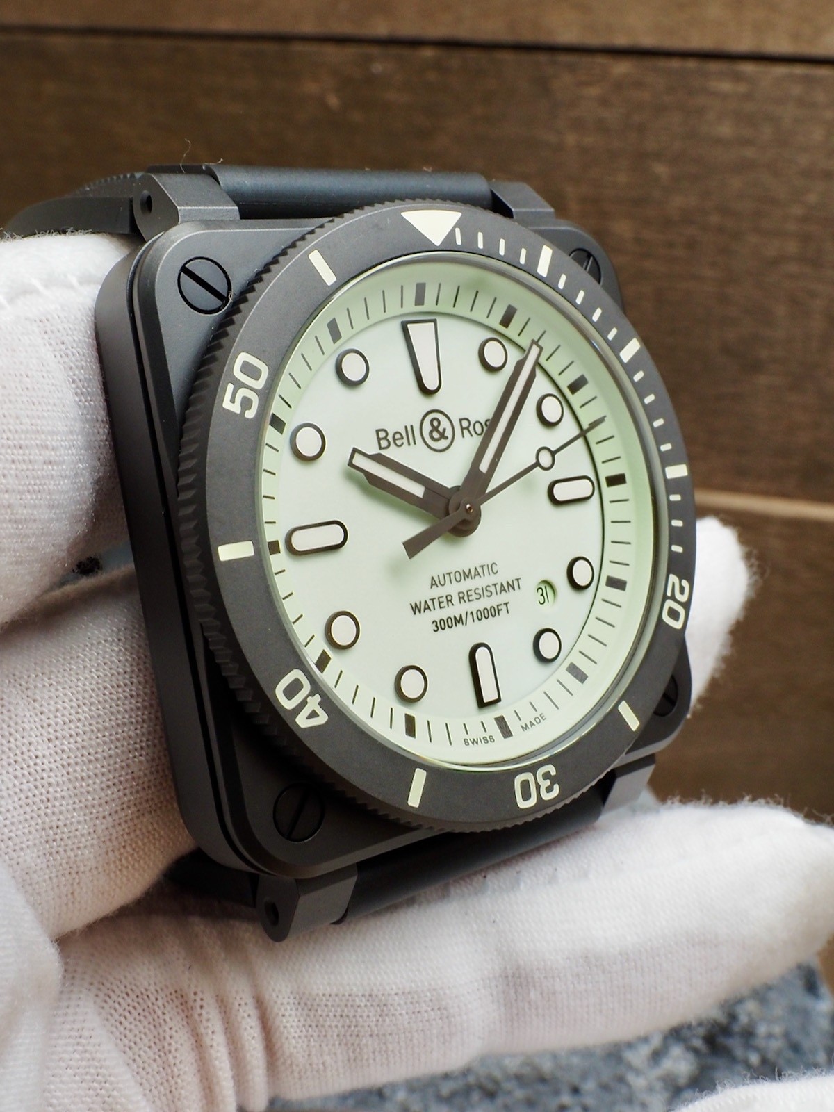 Bell & Ross BR03-92 Ceramic Diver Full LUM 99% LNIB Amazing Legible Design!