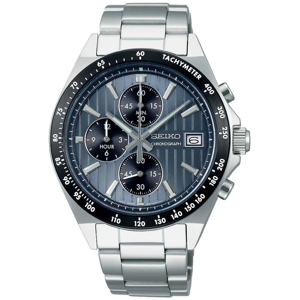 SEIKO SELECTION SBTR041 Stainless Steel Chronograph Quartz Watch 41mm