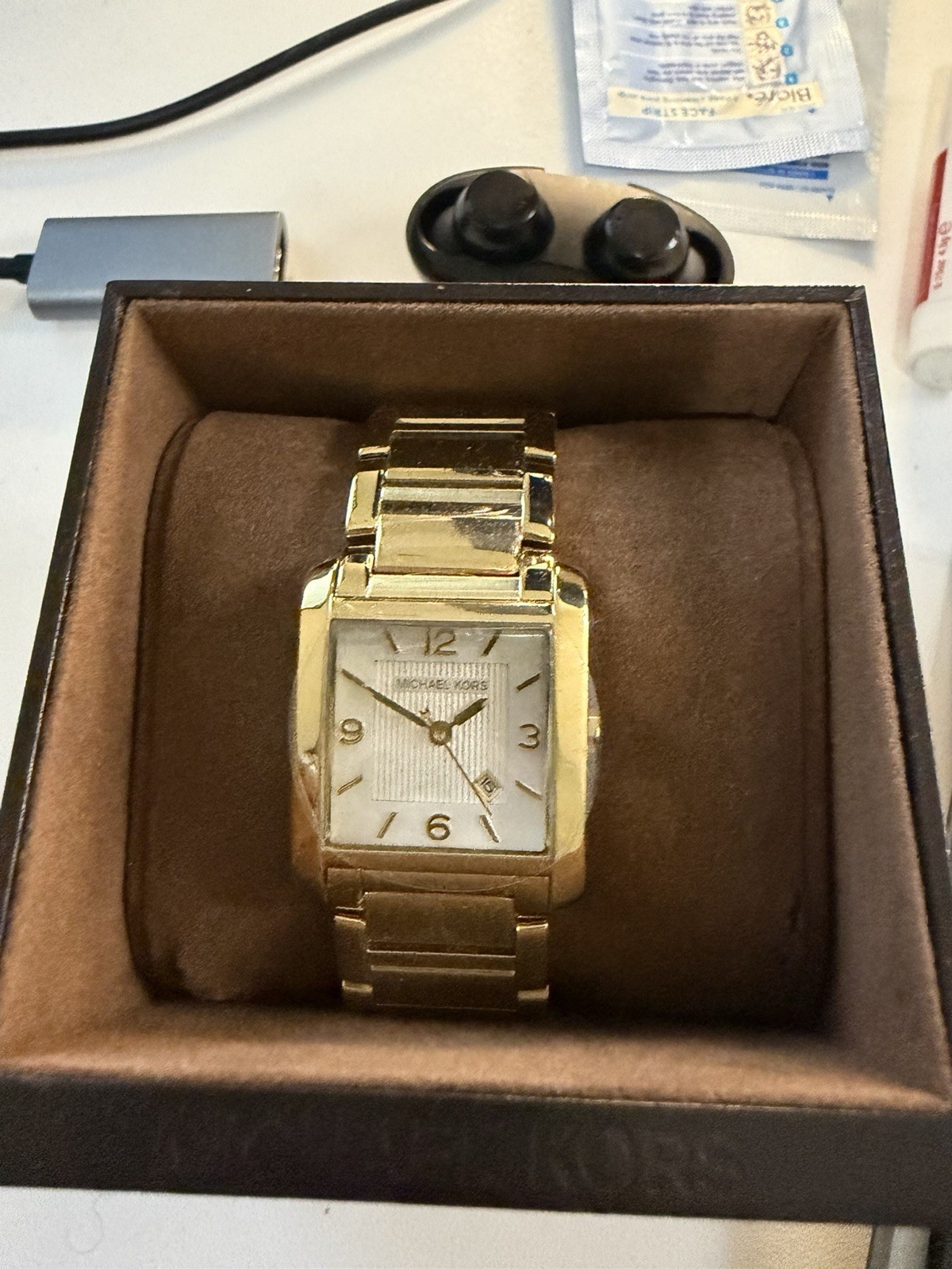 Michael Kors MK3147 Mother of Pearl Dial Gold Tone Stainless Women’s Watch
