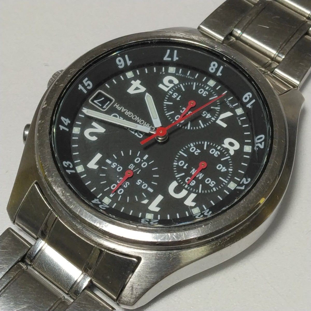 Rare Overseas Import Model SEIKO Sports Chronograph V657 7110 SNDB31P1 1 10 Seco