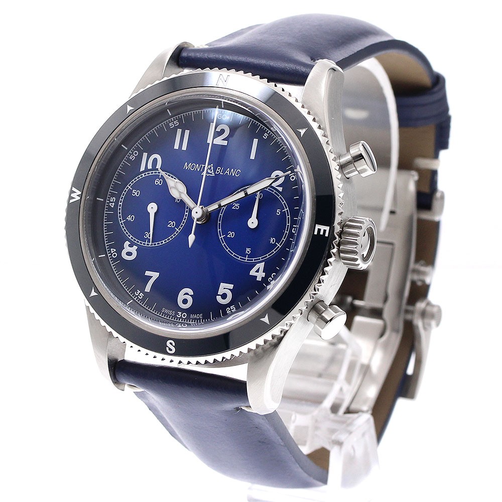 MONTBLANC 1858 Automatic chronograph 126912 Blue Dial Men’s Watch_937472