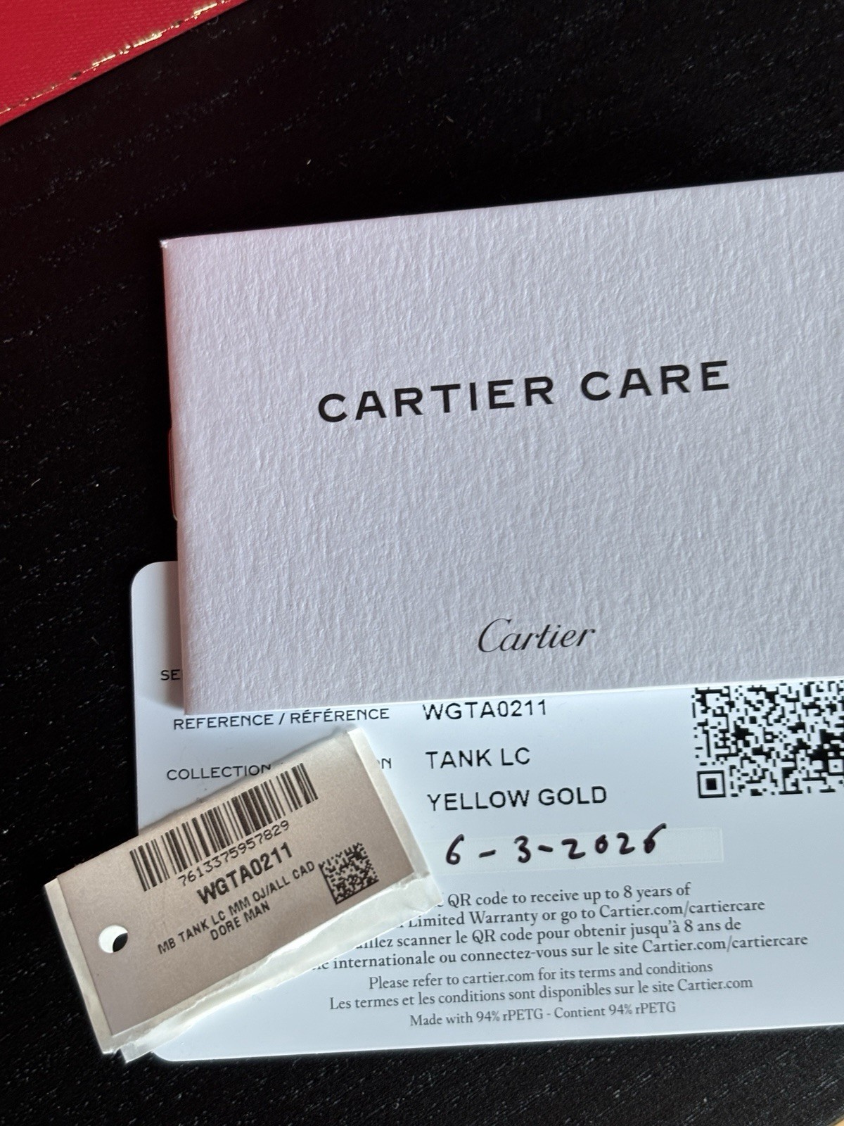 Cartier Tank Louis Cartier WGTA0211 18k Gold Mechanical Wind Full Set 2026