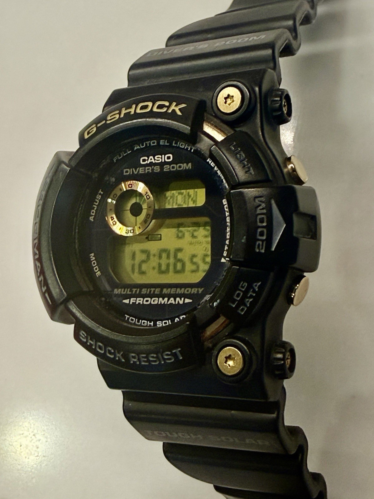 Casio G-SHOCK Frogman GW-225A-1DR Tough Solar 200m Diver Digital Box