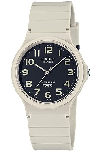 CASIO MQ-24UC-8BJF Analog Watch Black Dial Ivory Band Quartz 3-Hand JDM New