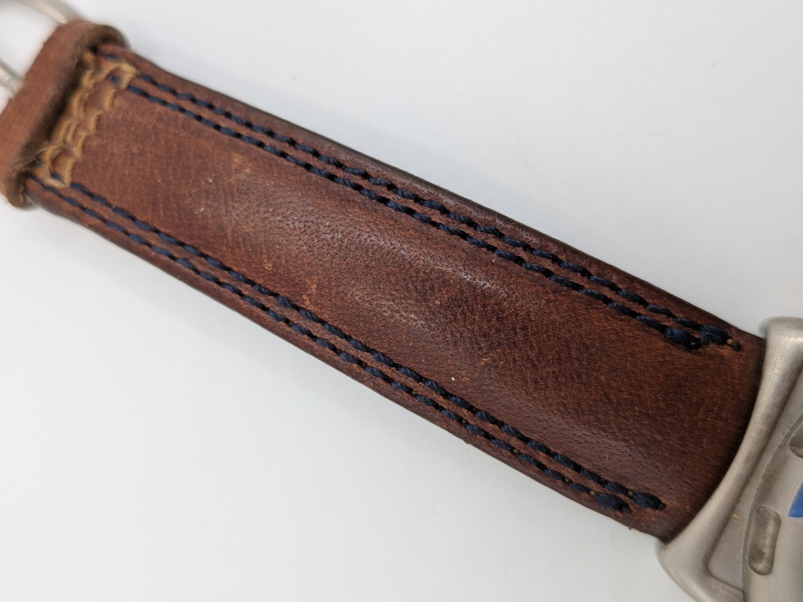 Classic Blue SECTOR Adventure Swiss Made Wrist Watch With Brown Leather Band
