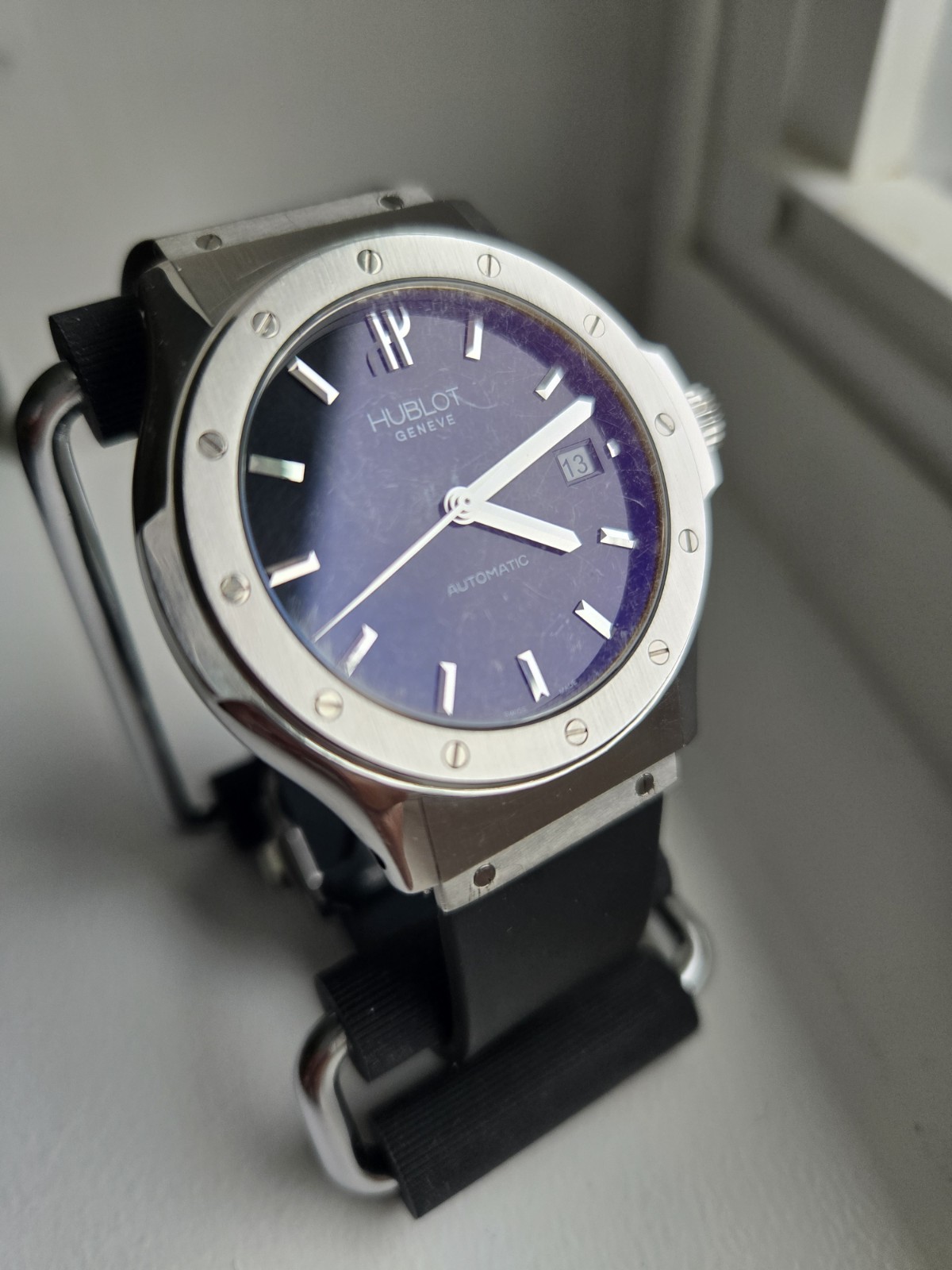 Hublot Classic Fusion 41MM Black Dial Rubber Strap (Reference #1915.NE10.1)