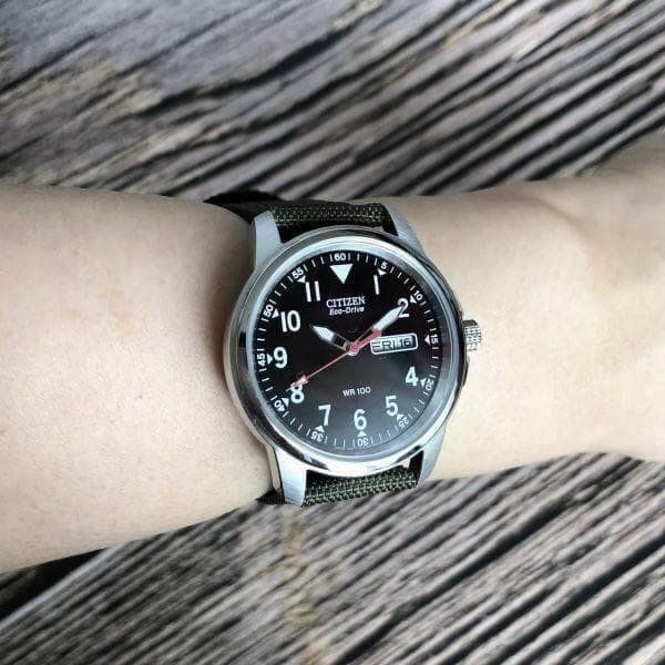 CITIZEN Solar Eco Drive Military Men’s Wristwatch Brand New