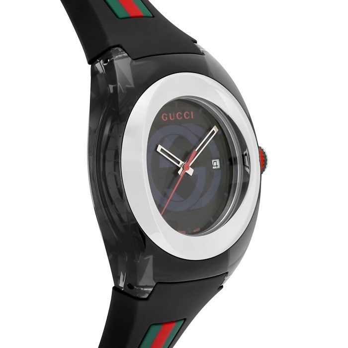 Gucci Sync YA137101 Stainless Steel 46.0mm Black Dial Quartz Wristwatch #YKW1085