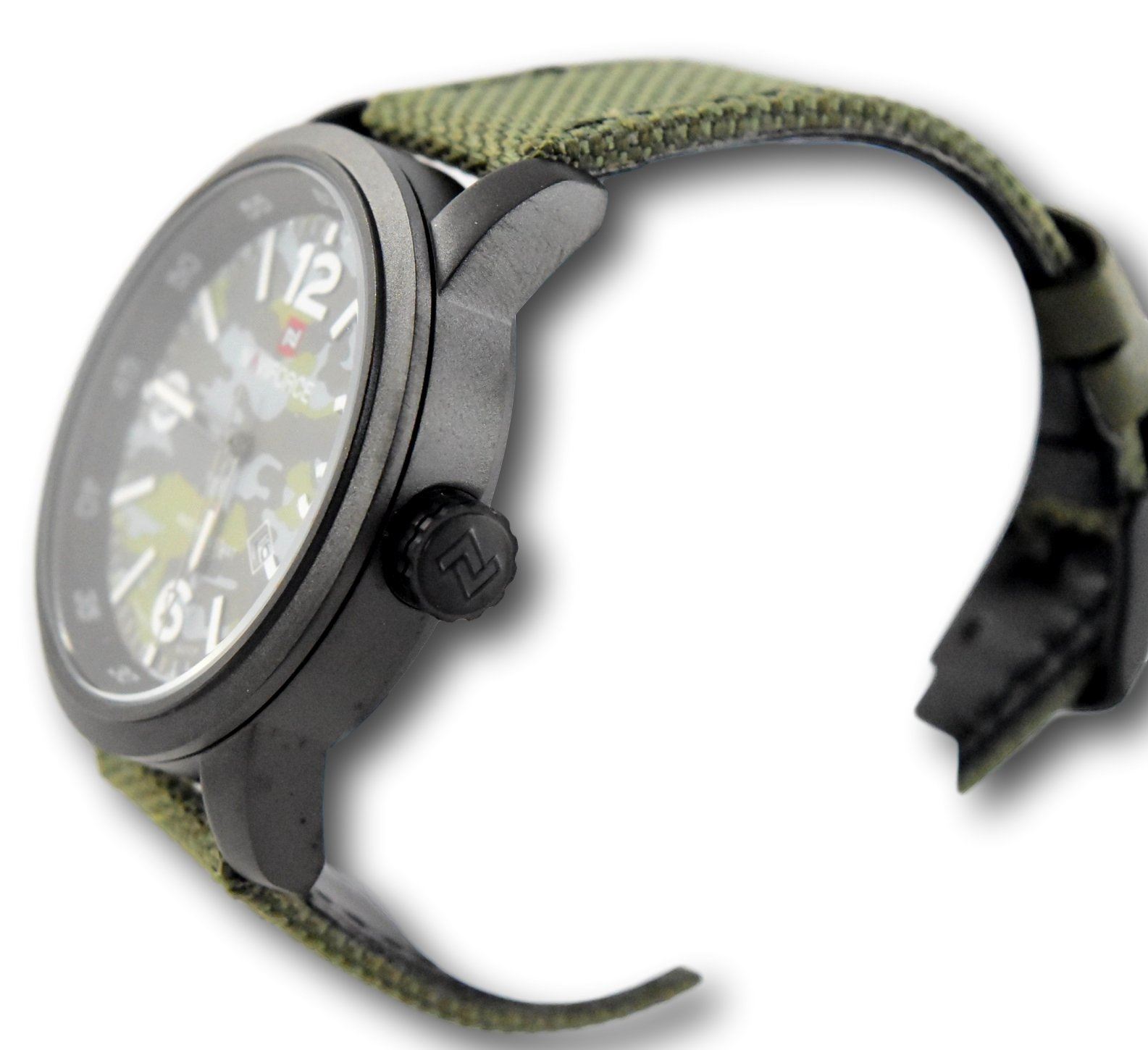 NaviForce Camo Military 45mm Camouflage Nylon Leather Watch NF9080 USA Seller