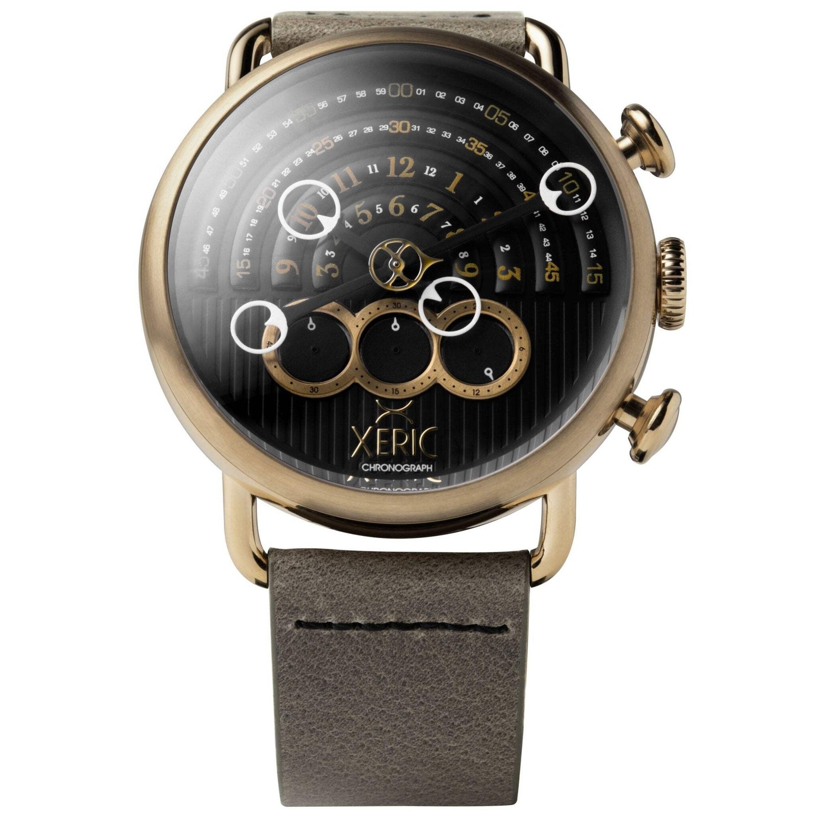 Xeric Halograph Chrono Sapphire Antique Brass Watch – Brand New