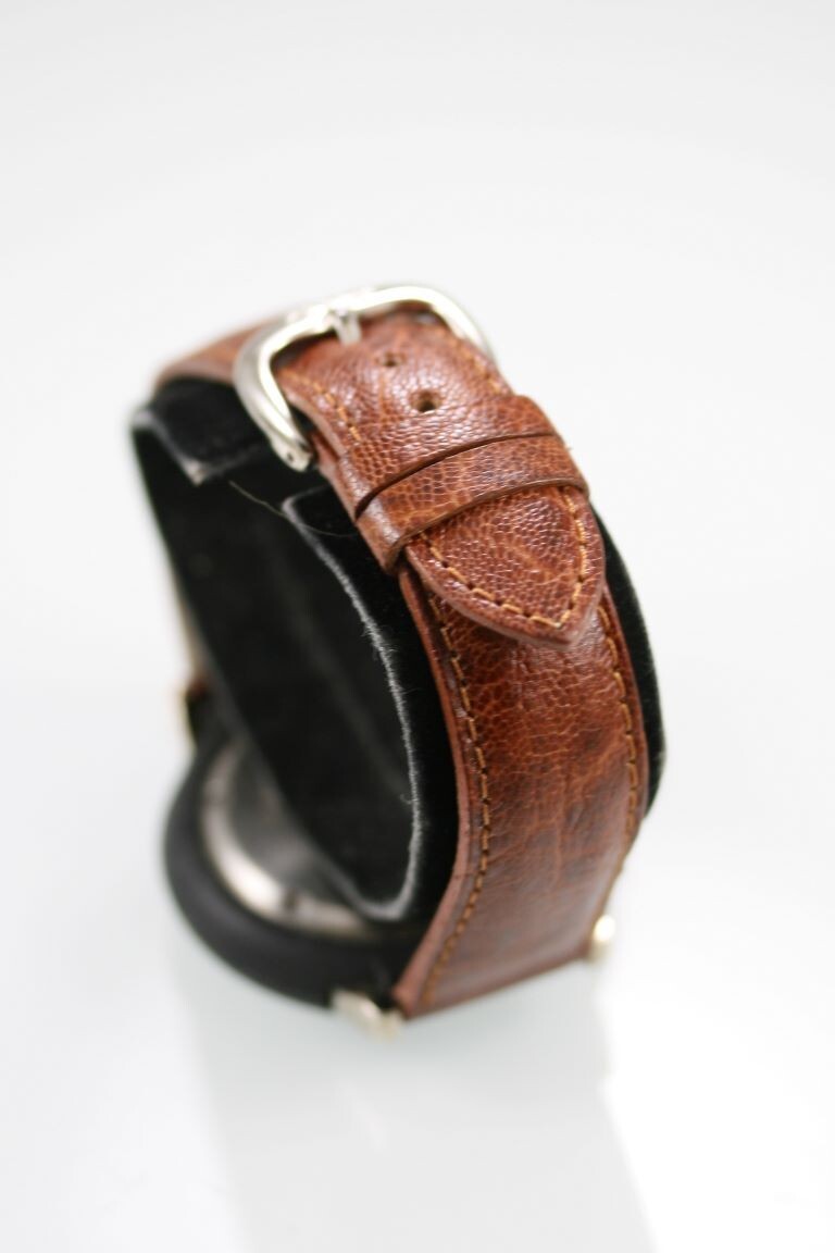 Fossil FSL Watch Men Stainless Silver Black Rubber Leather Brown 100m Quartz