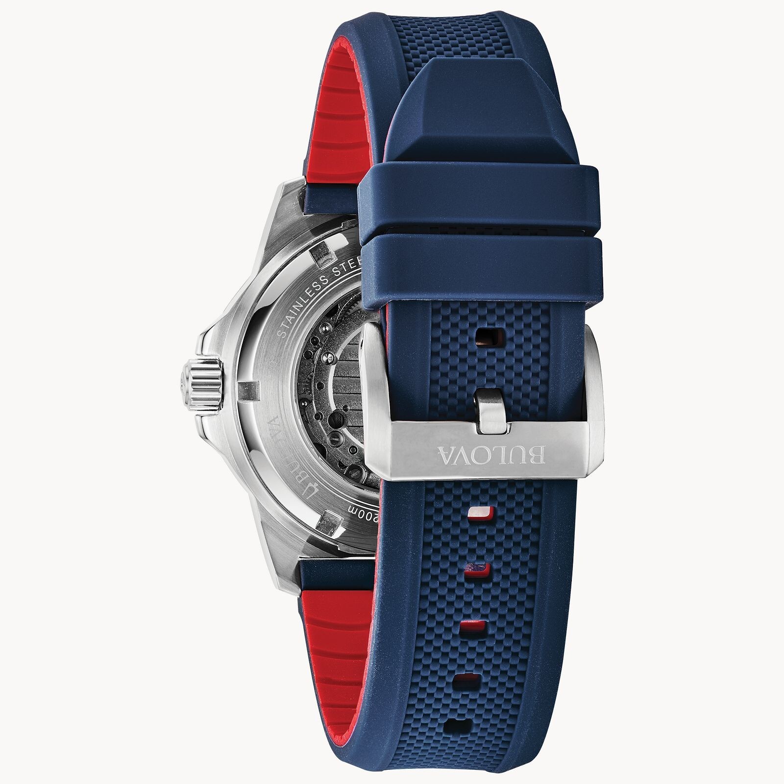 *BRAND NEW* Bulova Marine Star Silver-Tone Dial Silicone Band Men’s Watch 98A225