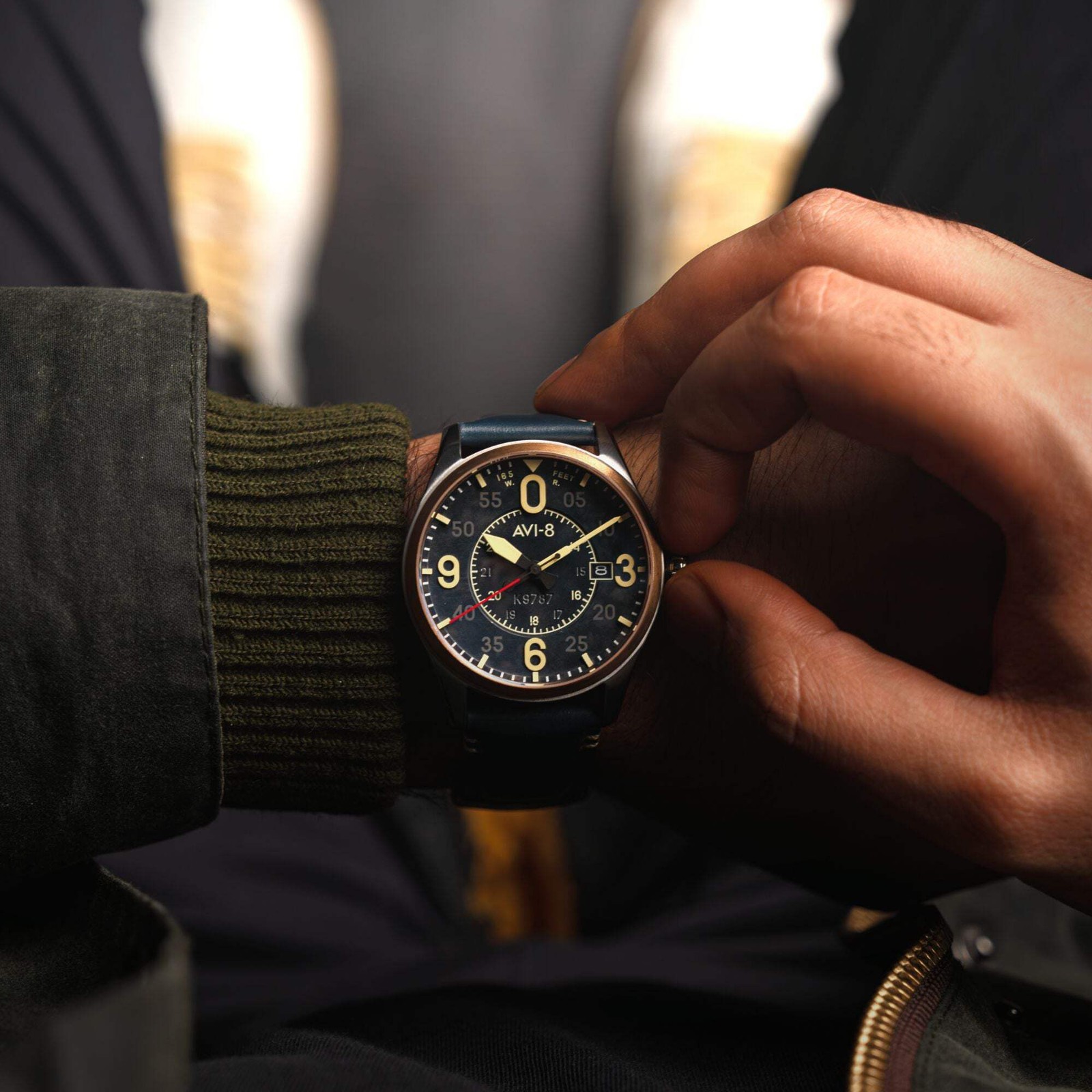Smith Automatic Blue / Blue Leather | Blue Dial Wristwatch AV-4090-05
