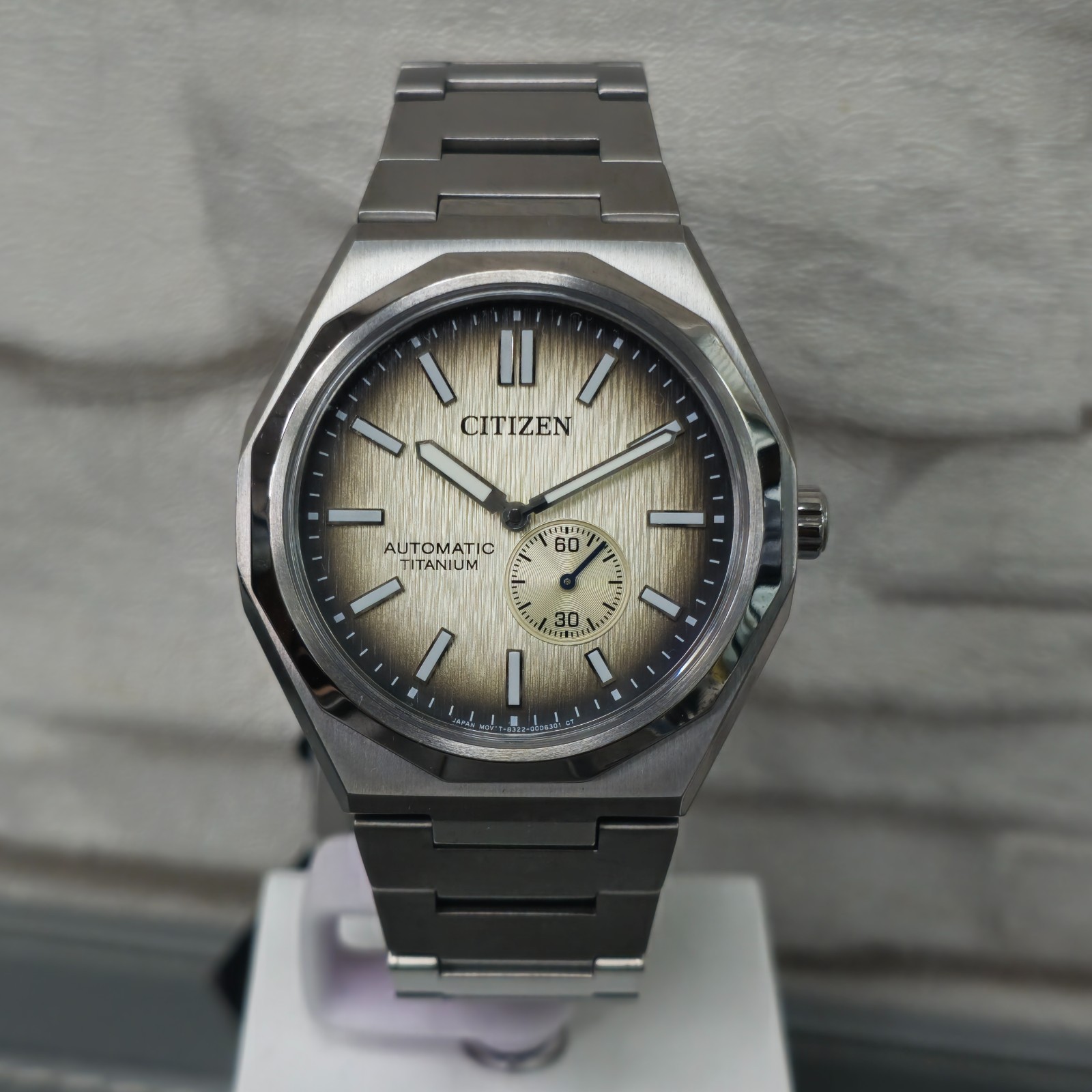 Citizen Zenshin 60 NK5020-58P Super Titanium Automatic Beige Dial 40 mm Watch